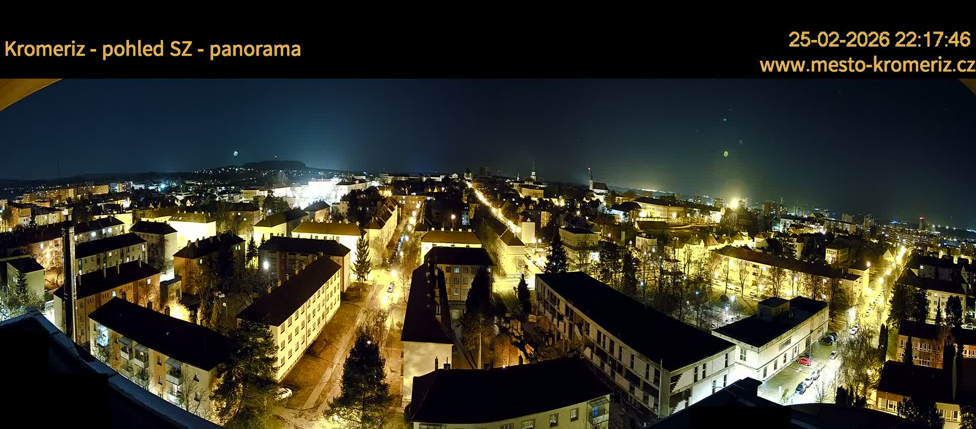 Kroměříž Northwest View Skyline Live Cam - Kromeriz, Zlin, Czechia