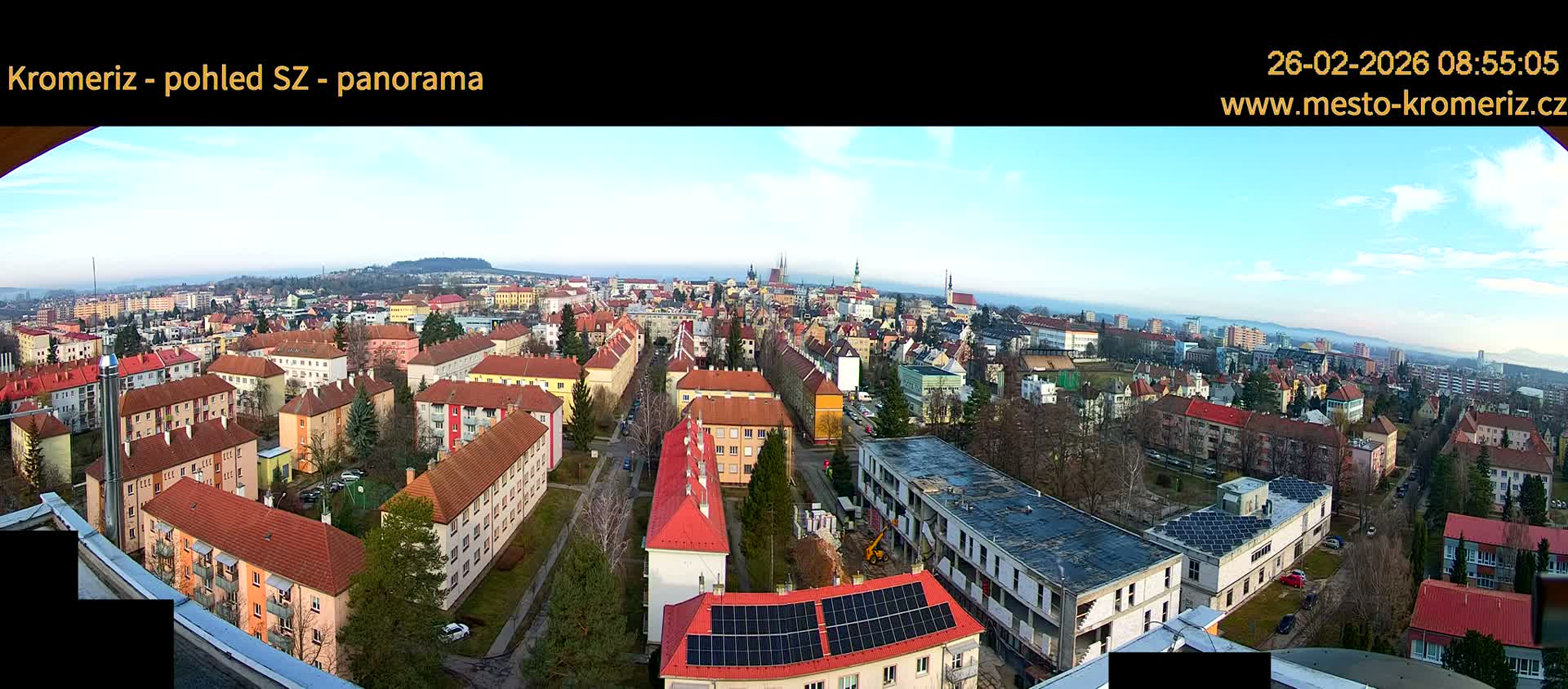 Kroměříž Northwest View Skyline Live Cam - Kromeriz, Zlin, Czechia