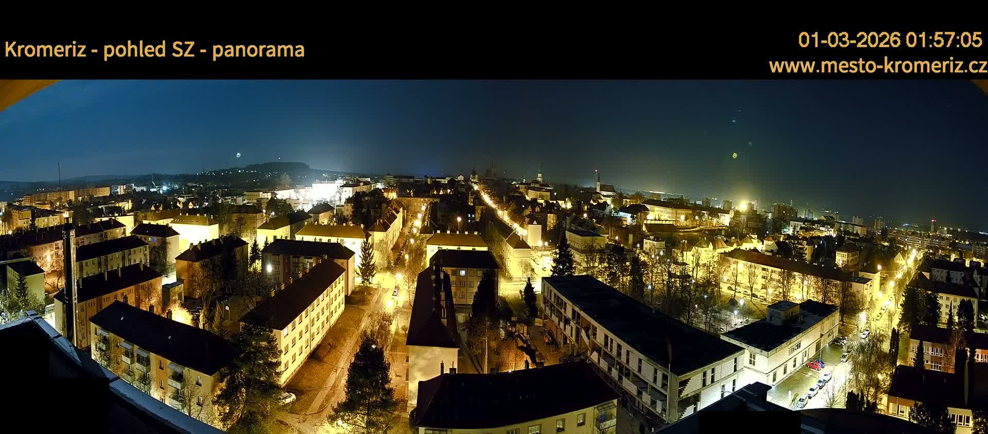 Kroměříž Northwest View Skyline Live Cam - Kromeriz, Zlin, Czechia