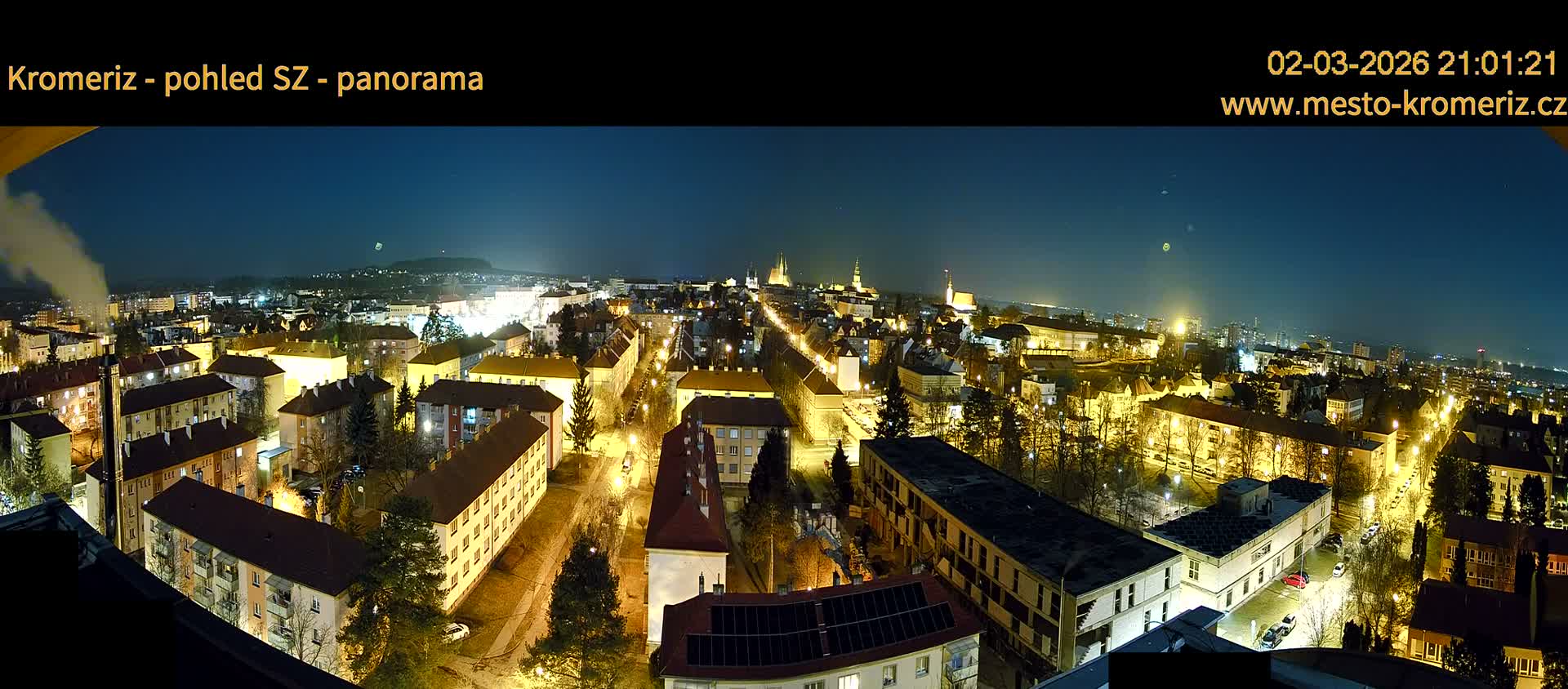 Kroměříž Northwest View Skyline Live Cam - Kromeriz, Zlin, Czechia
