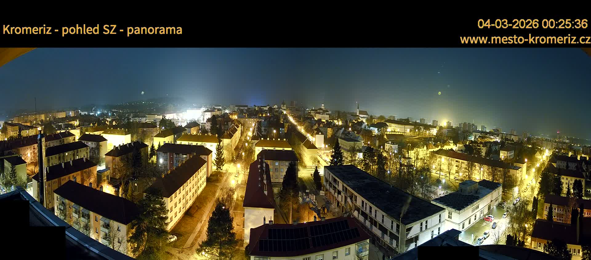 Kroměříž Northwest View Skyline Live Cam - Kromeriz, Zlin, Czechia