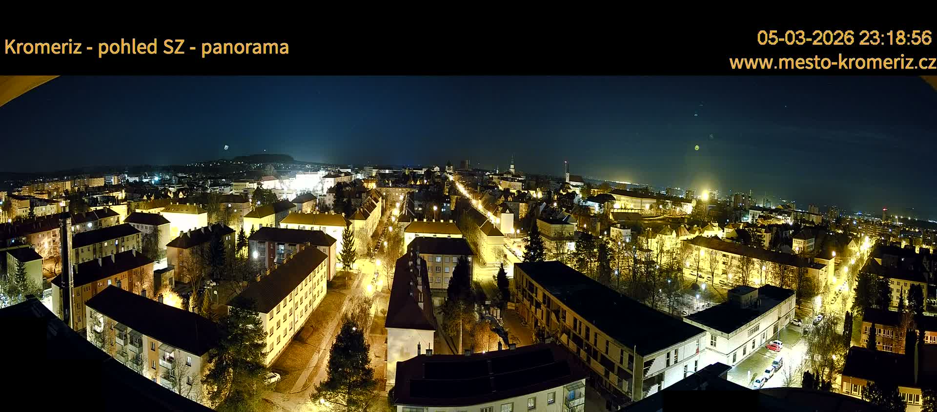 Kroměříž Northwest View Skyline Live Cam - Kromeriz, Zlin, Czechia
