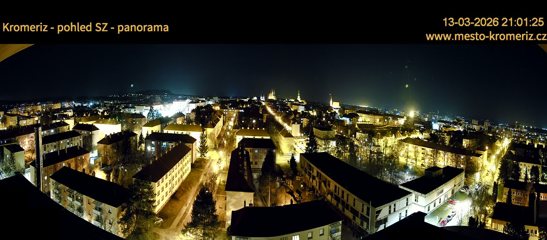 Kroměříž Northwest View Skyline Live Cam - Kromeriz, Zlin, Czechia