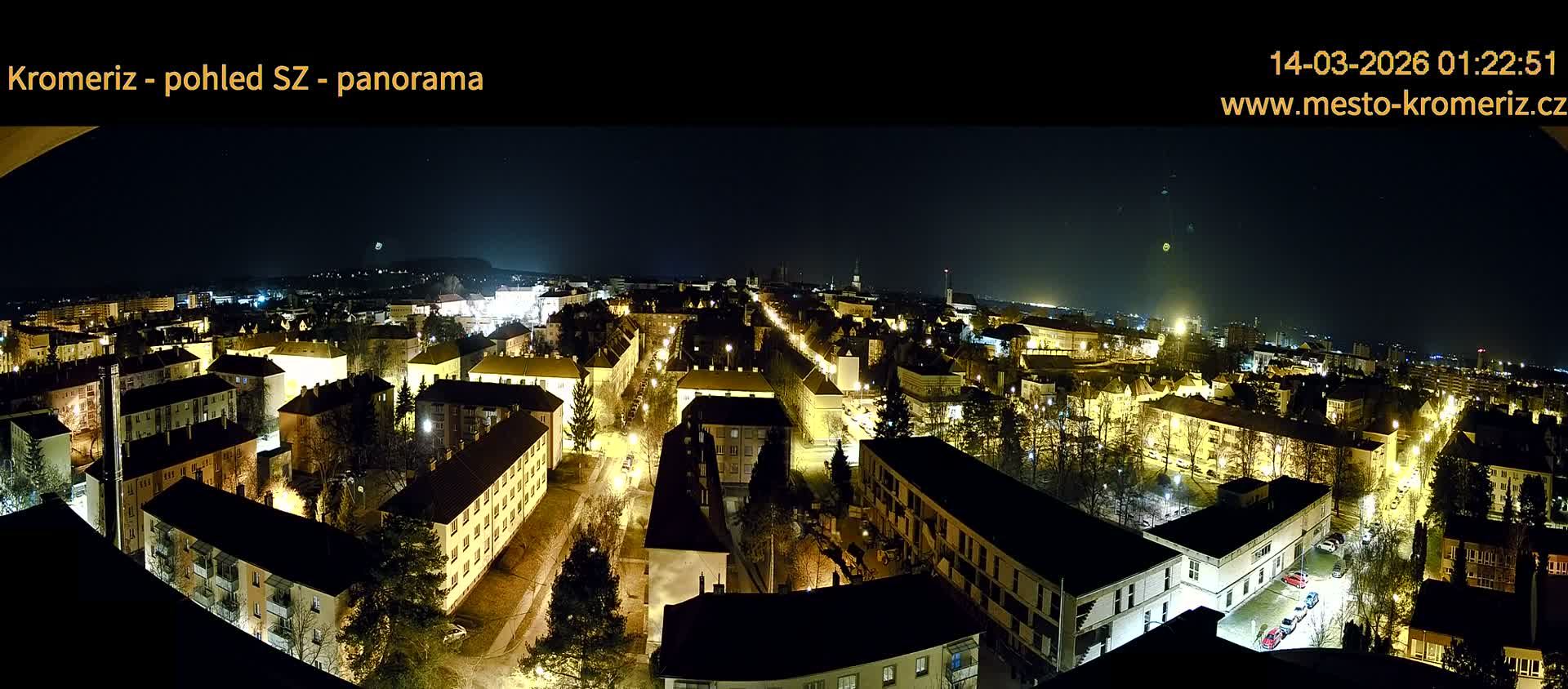 Kroměříž Northwest View Skyline Live Cam - Kromeriz, Zlin, Czechia