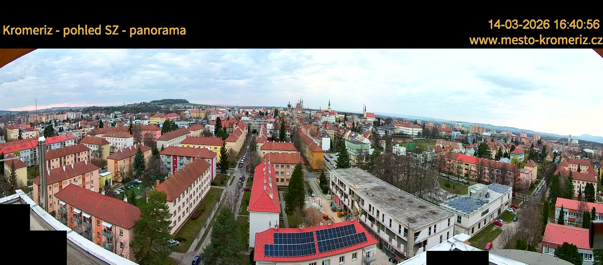 Kroměříž Northwest View Skyline Live Cam - Kromeriz, Zlin, Czechia