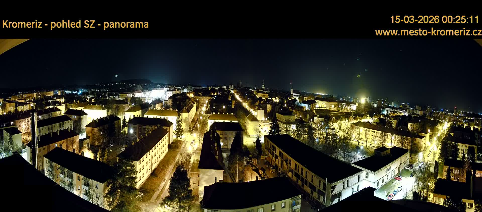 Kroměříž Northwest View Skyline Live Cam - Kromeriz, Zlin, Czechia