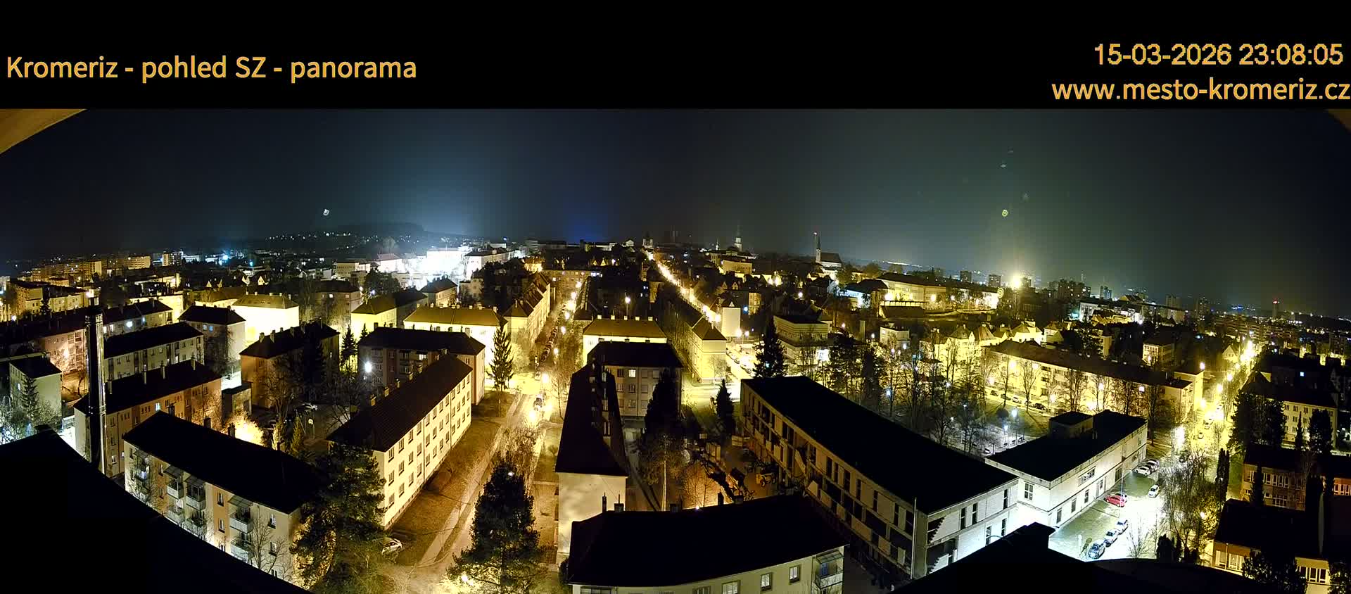 Kroměříž Northwest View Skyline Live Cam - Kromeriz, Zlin, Czechia
