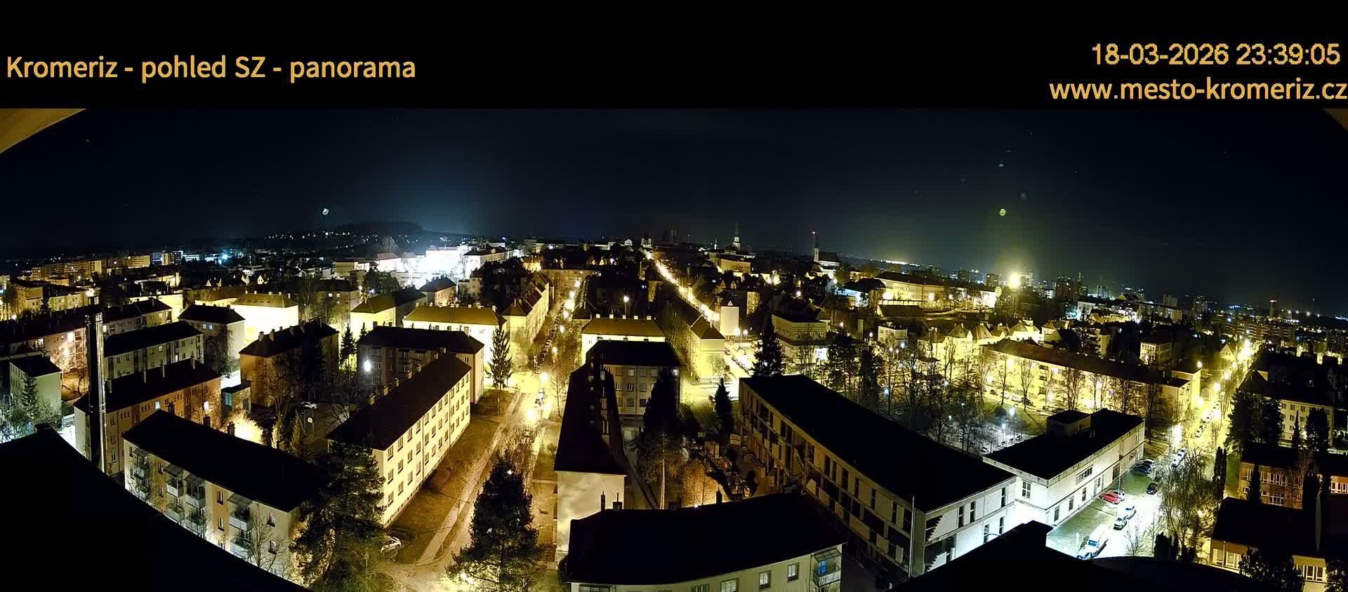 Kroměříž Northwest View Skyline Live Cam - Kromeriz, Zlin, Czechia