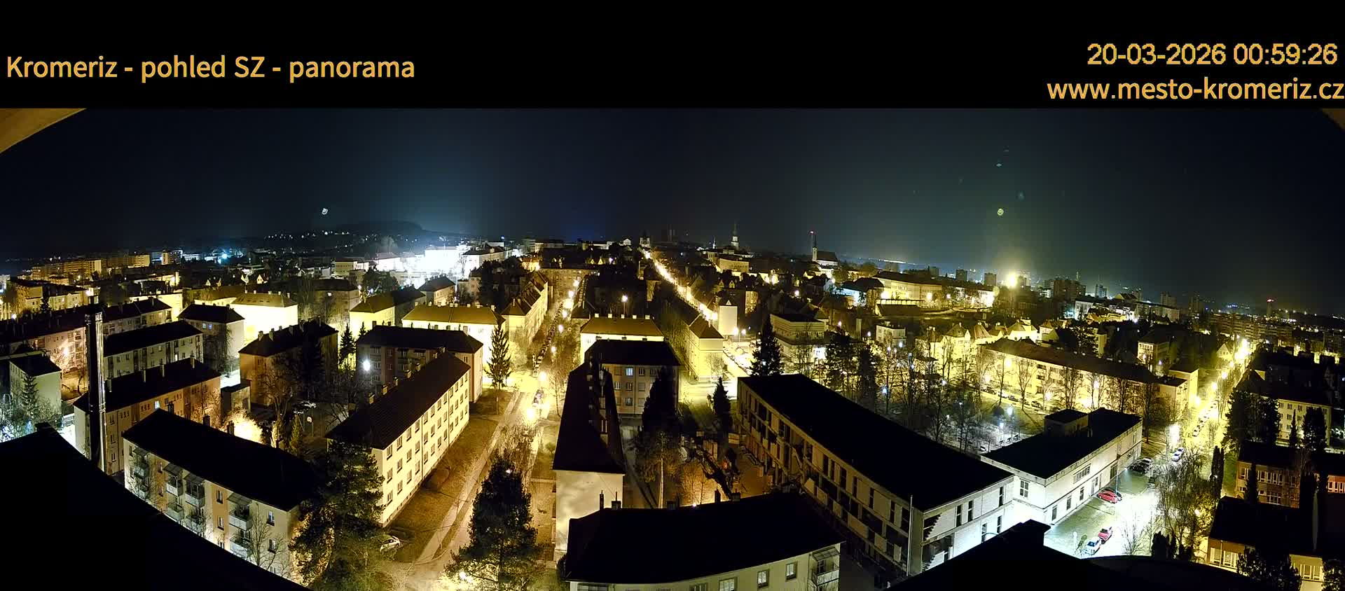 Kroměříž Northwest View Skyline Live Cam - Kromeriz, Zlin, Czechia