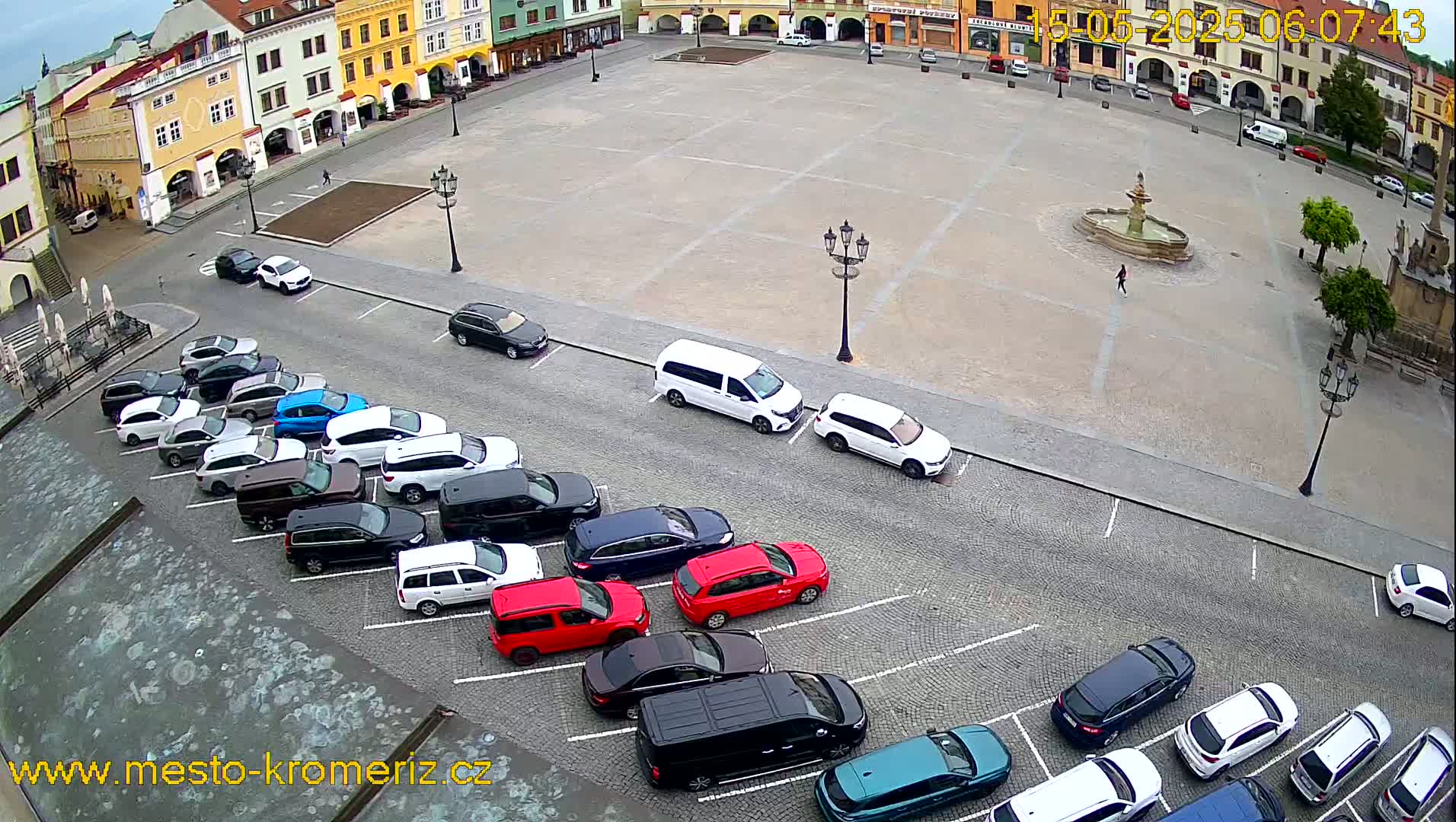Kroměříž , (Velké náměstí ) Great Square East View Live Cam - Kromeriz, Zlin, Czechia