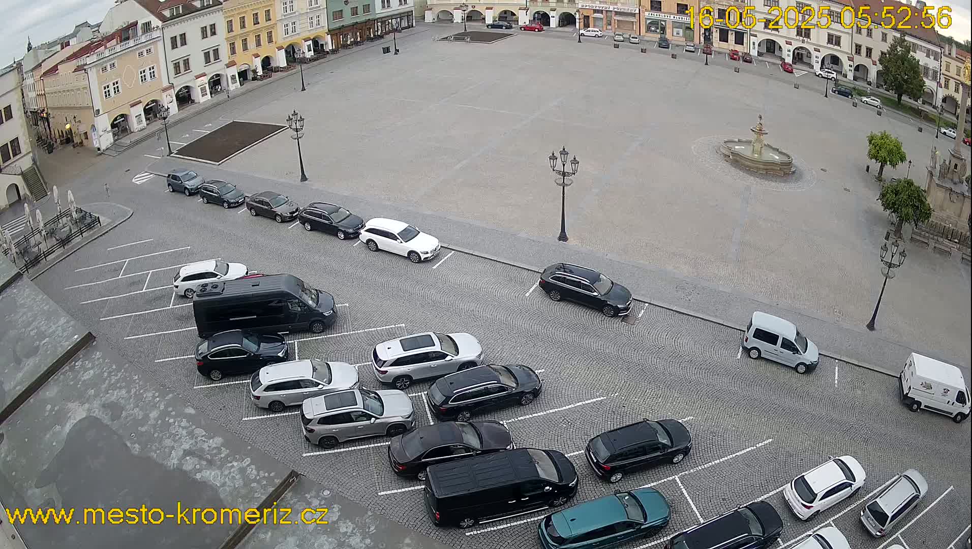 Kroměříž , (Velké náměstí ) Great Square East View Live Cam - Kromeriz, Zlin, Czechia