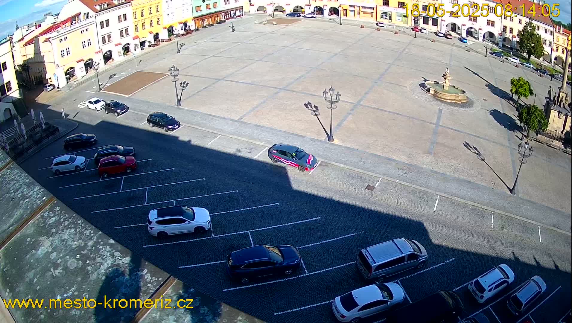 Kroměříž , (Velké náměstí ) Great Square East View Live Cam - Kromeriz, Zlin, Czechia