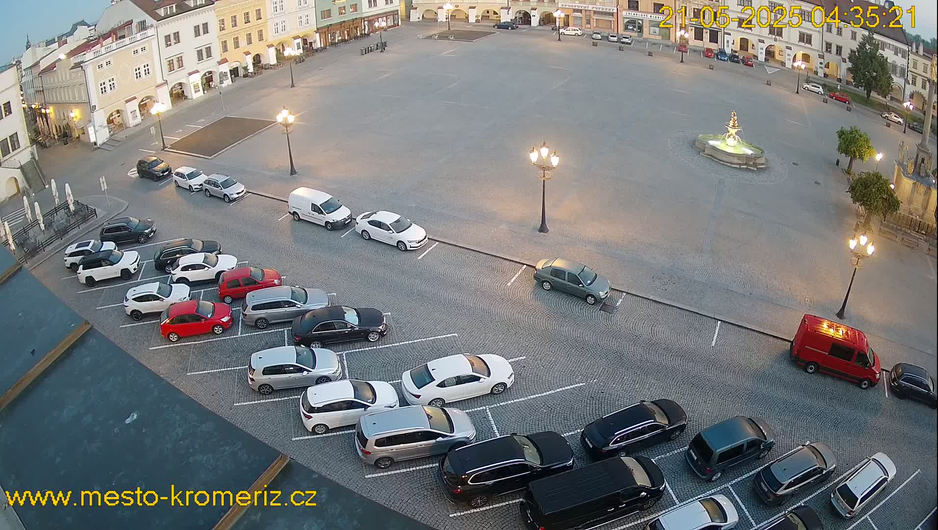 Kroměříž , (Velké náměstí ) Great Square East View Live Cam - Kromeriz, Zlin, Czechia