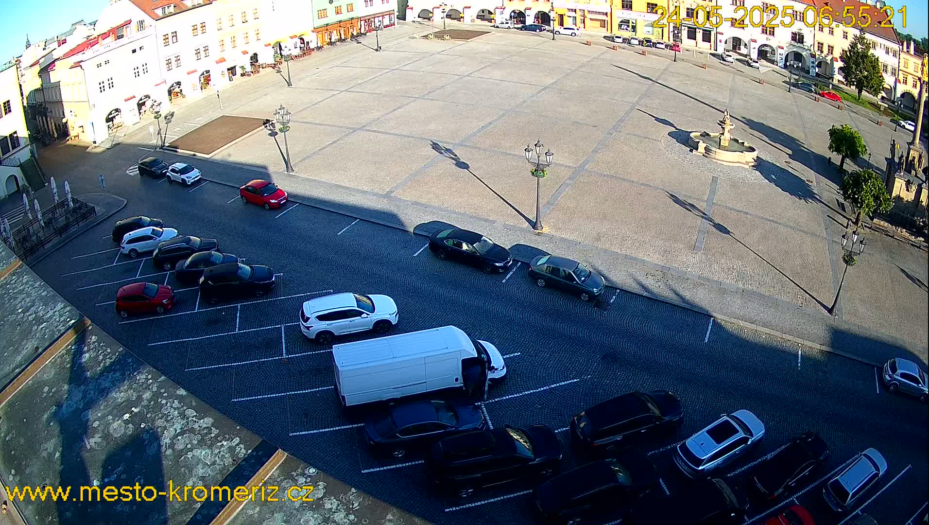 Kroměříž , (Velké náměstí ) Great Square East View Live Cam - Kromeriz, Zlin, Czechia