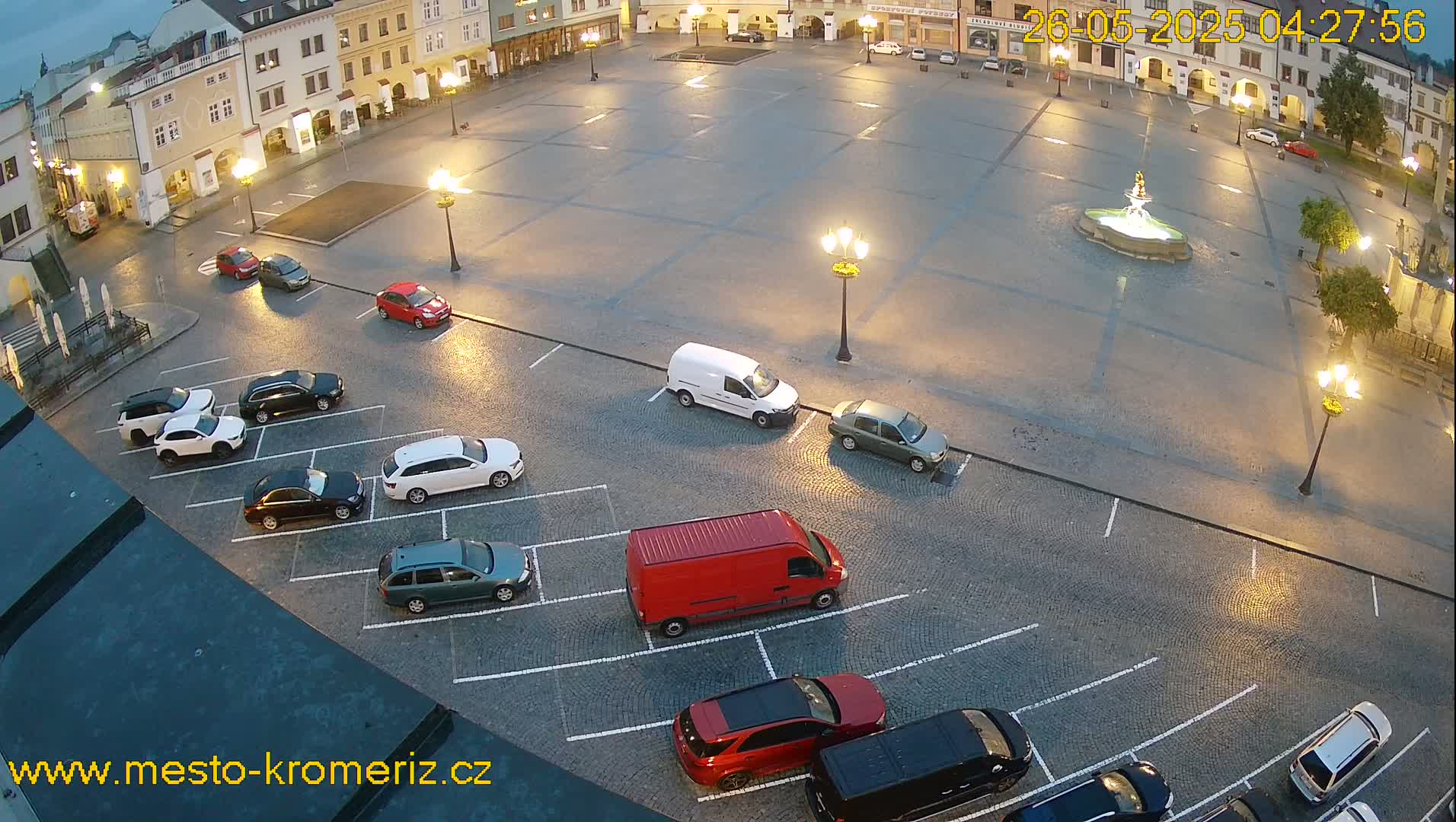 Kroměříž , (Velké náměstí ) Great Square East View Live Cam - Kromeriz, Zlin, Czechia
