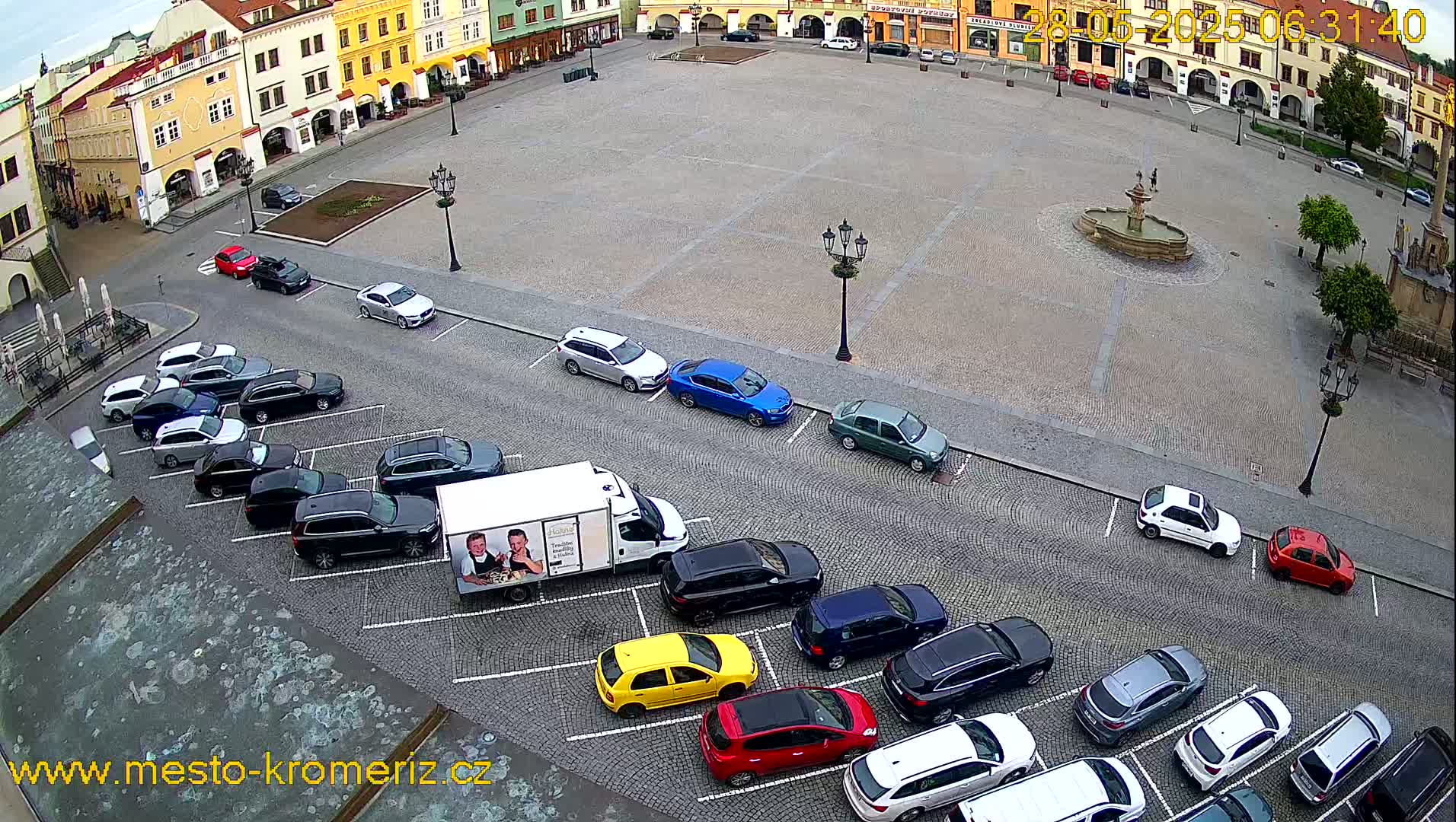 Kroměříž , (Velké náměstí ) Great Square East View Live Cam - Kromeriz, Zlin, Czechia
