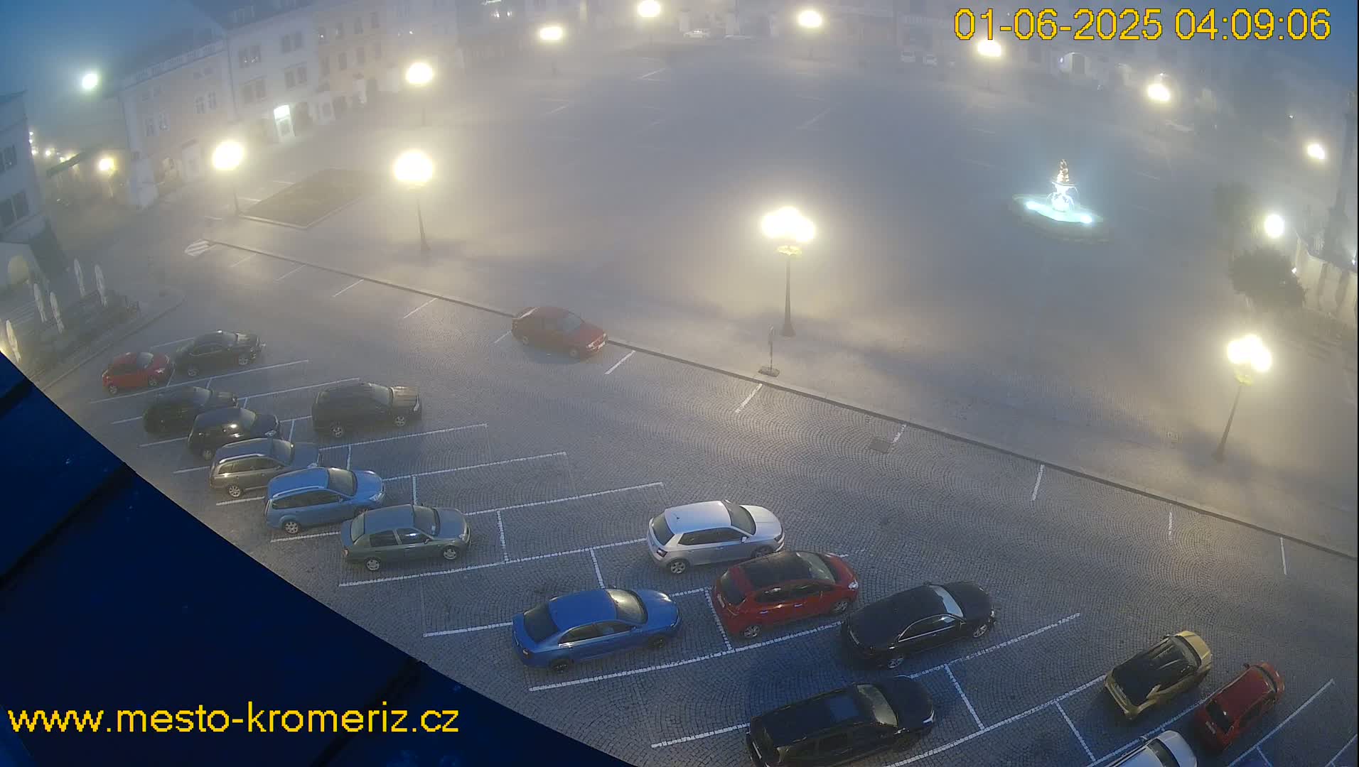 Kroměříž , (Velké náměstí ) Great Square East View Live Cam - Kromeriz, Zlin, Czechia