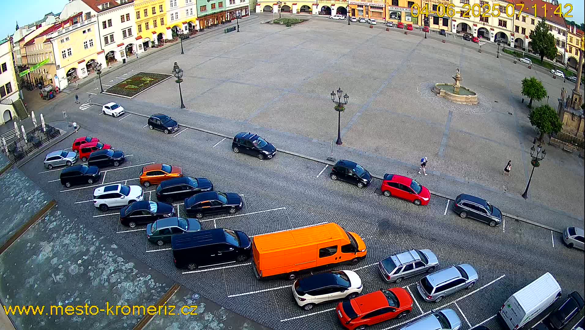 Kroměříž , (Velké náměstí ) Great Square East View Live Cam - Kromeriz, Zlin, Czechia