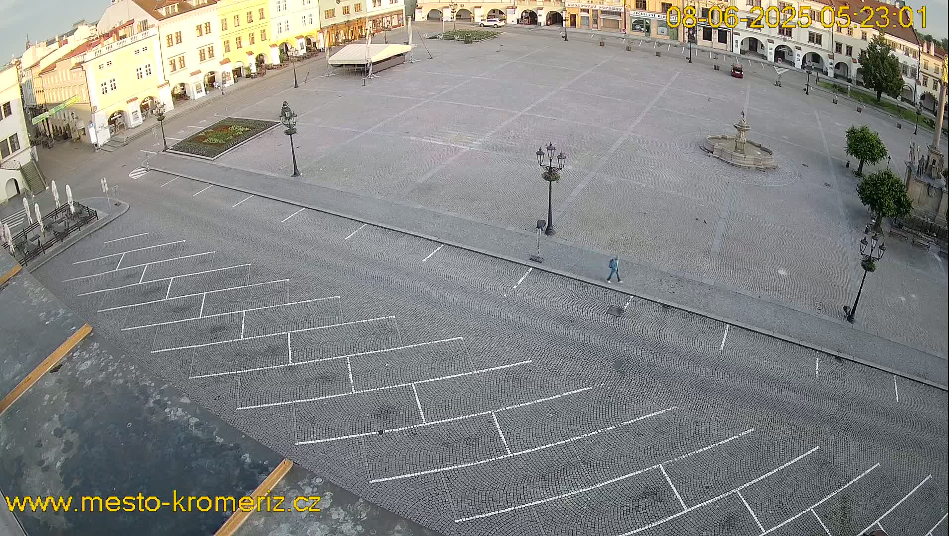 Kroměříž , (Velké náměstí ) Great Square East View Live Cam - Kromeriz, Zlin, Czechia