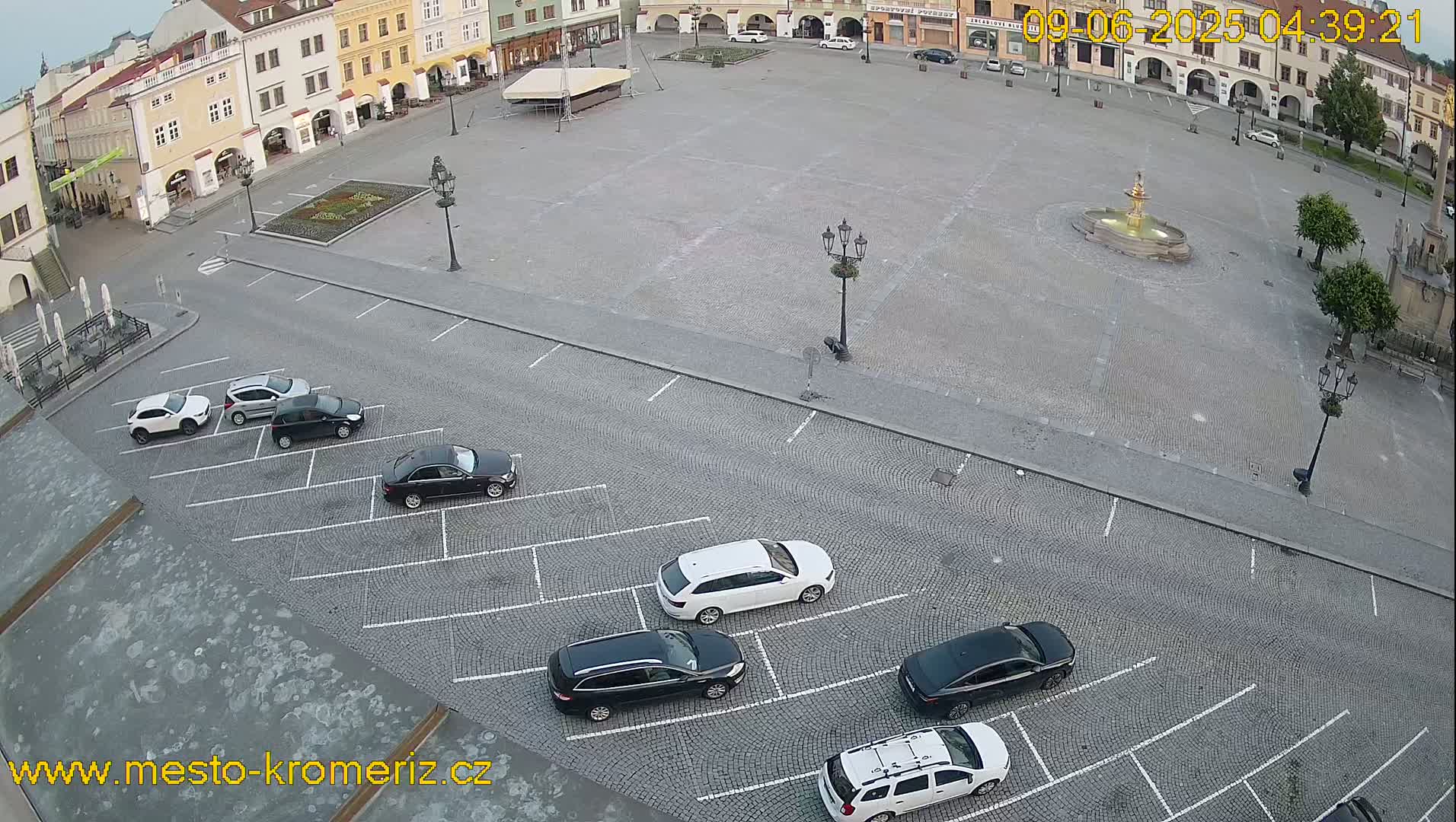 Kroměříž , (Velké náměstí ) Great Square East View Live Cam - Kromeriz, Zlin, Czechia