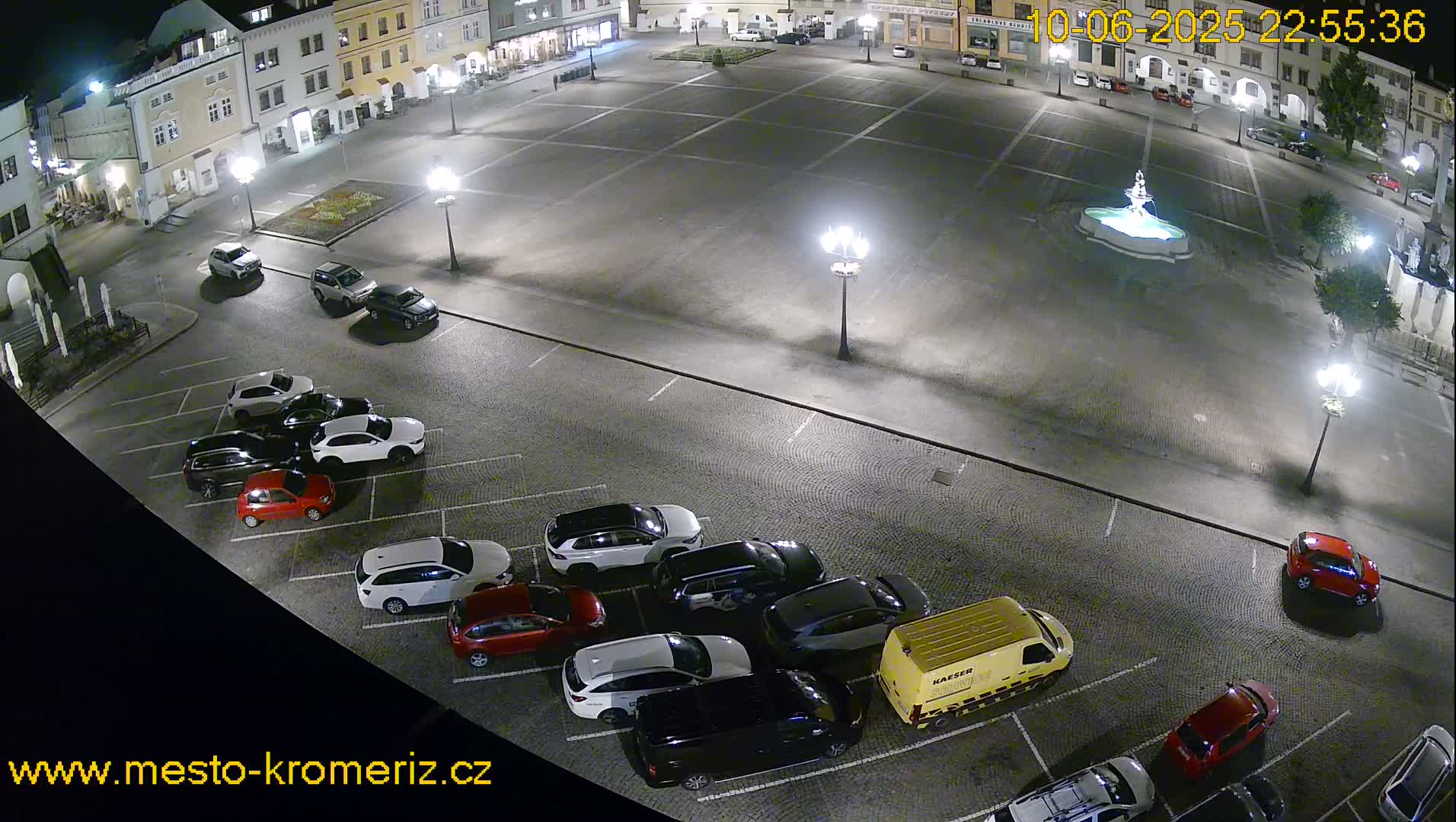 Kroměříž , (Velké náměstí ) Great Square East View Live Cam - Kromeriz, Zlin, Czechia