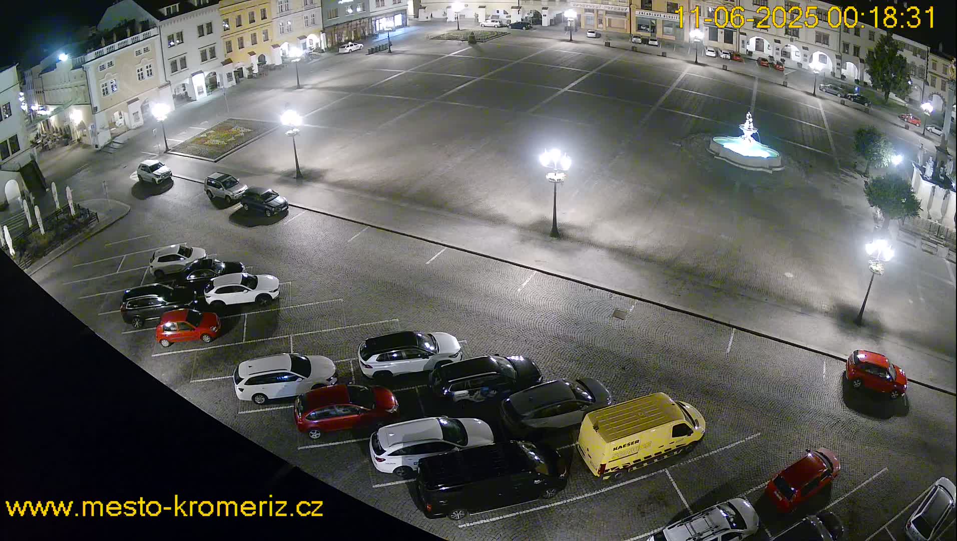 Kroměříž , (Velké náměstí ) Great Square East View Live Cam - Kromeriz, Zlin, Czechia