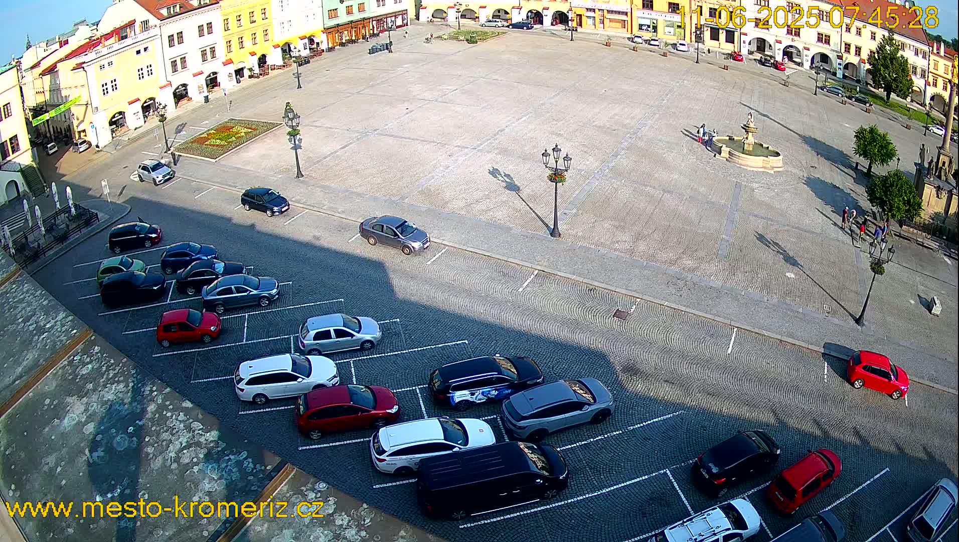 Kroměříž , (Velké náměstí ) Great Square East View Live Cam - Kromeriz, Zlin, Czechia
