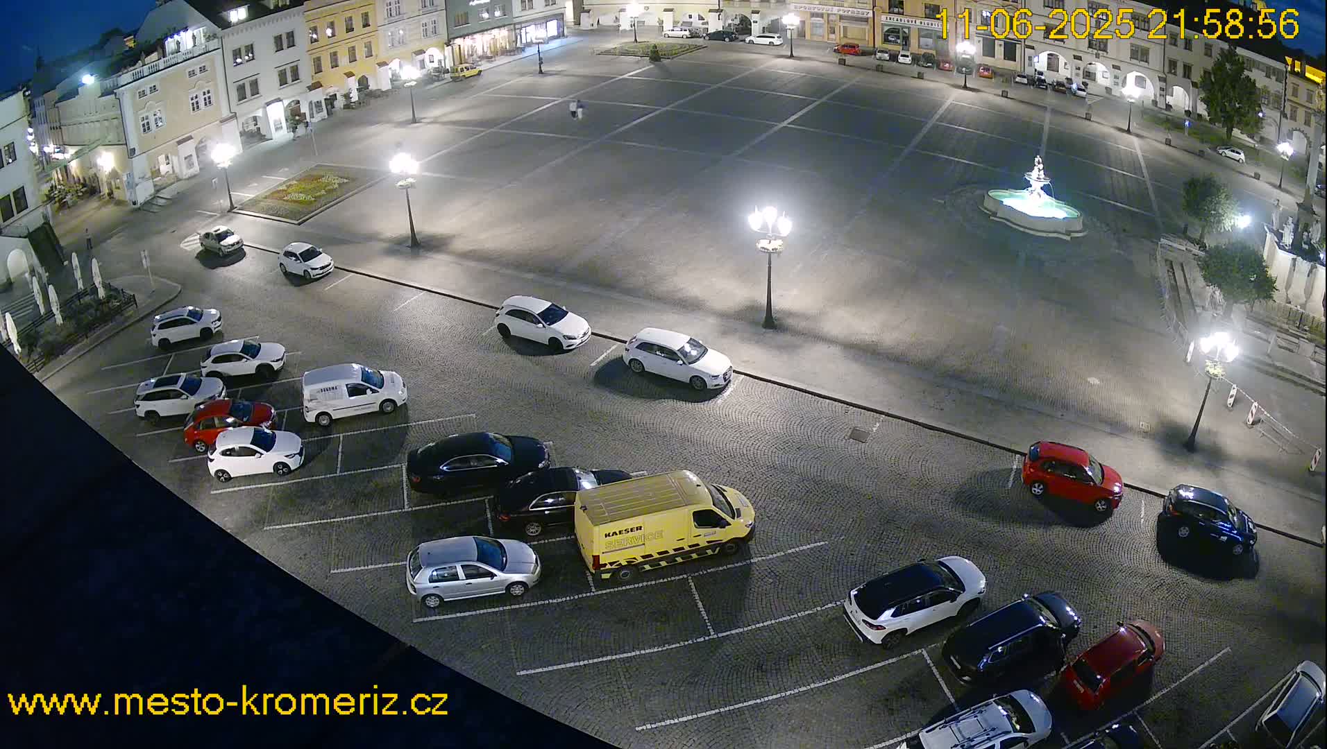 Kroměříž , (Velké náměstí ) Great Square East View Live Cam - Kromeriz, Zlin, Czechia