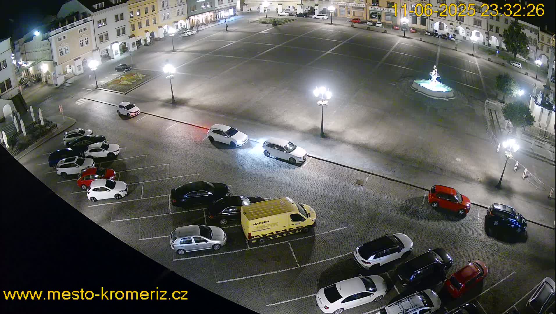Kroměříž , (Velké náměstí ) Great Square East View Live Cam - Kromeriz, Zlin, Czechia
