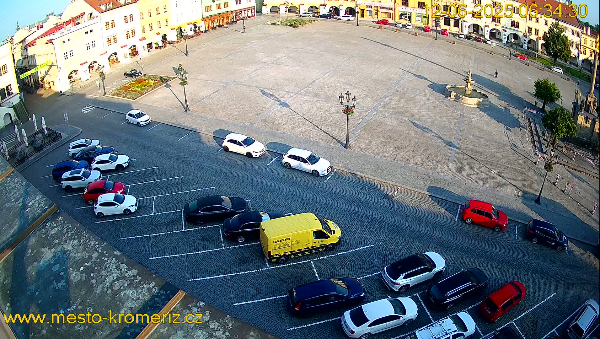 Kroměříž , (Velké náměstí ) Great Square East View Live Cam - Kromeriz, Zlin, Czechia