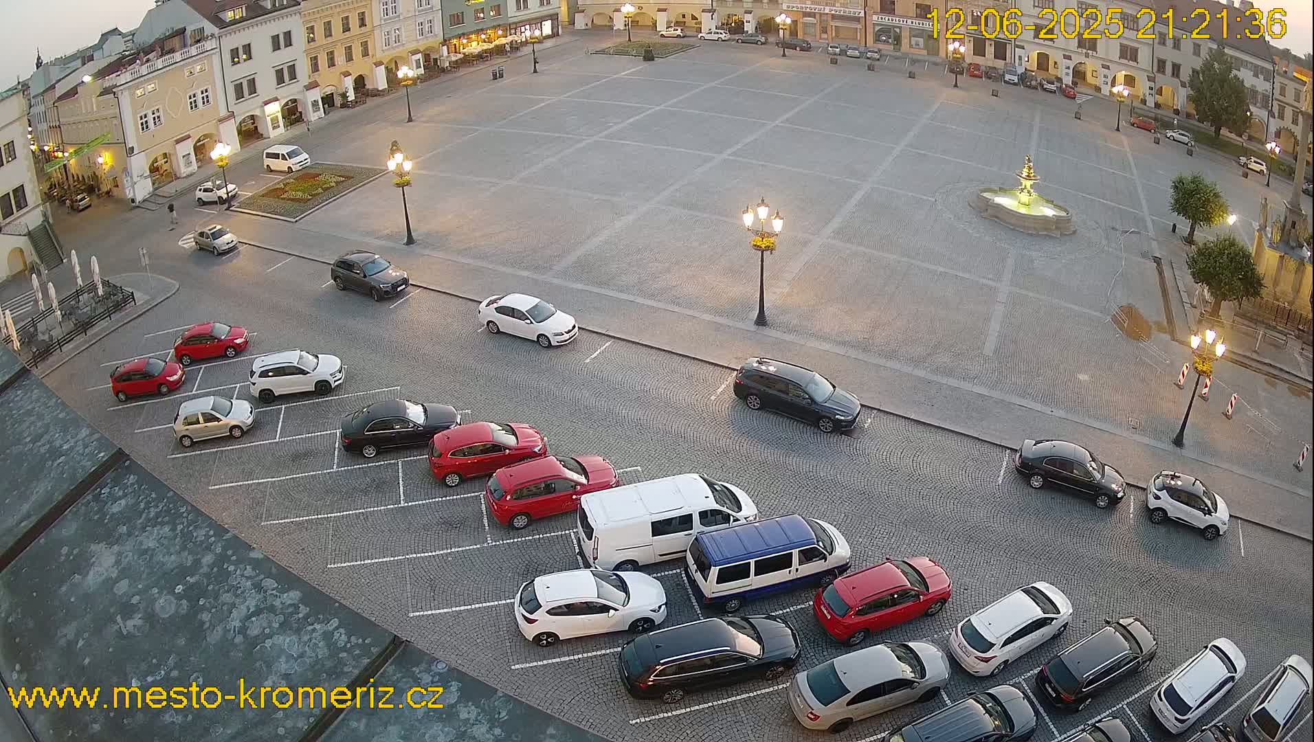 Kroměříž , (Velké náměstí ) Great Square East View Live Cam - Kromeriz, Zlin, Czechia
