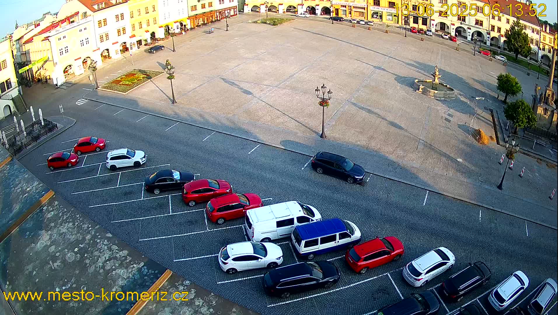Kroměříž , (Velké náměstí ) Great Square East View Live Cam - Kromeriz, Zlin, Czechia