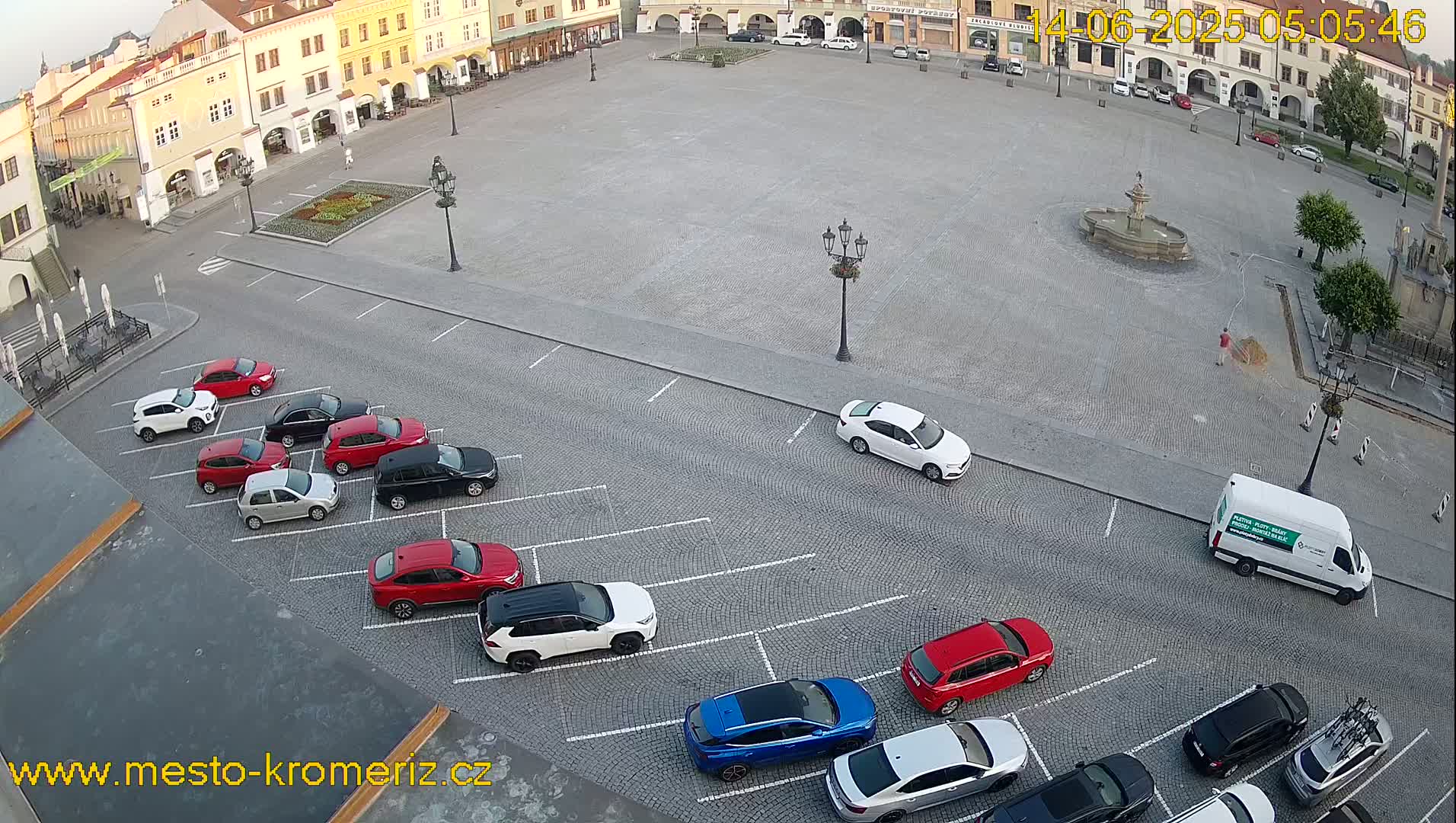 Kroměříž , (Velké náměstí ) Great Square East View Live Cam - Kromeriz, Zlin, Czechia