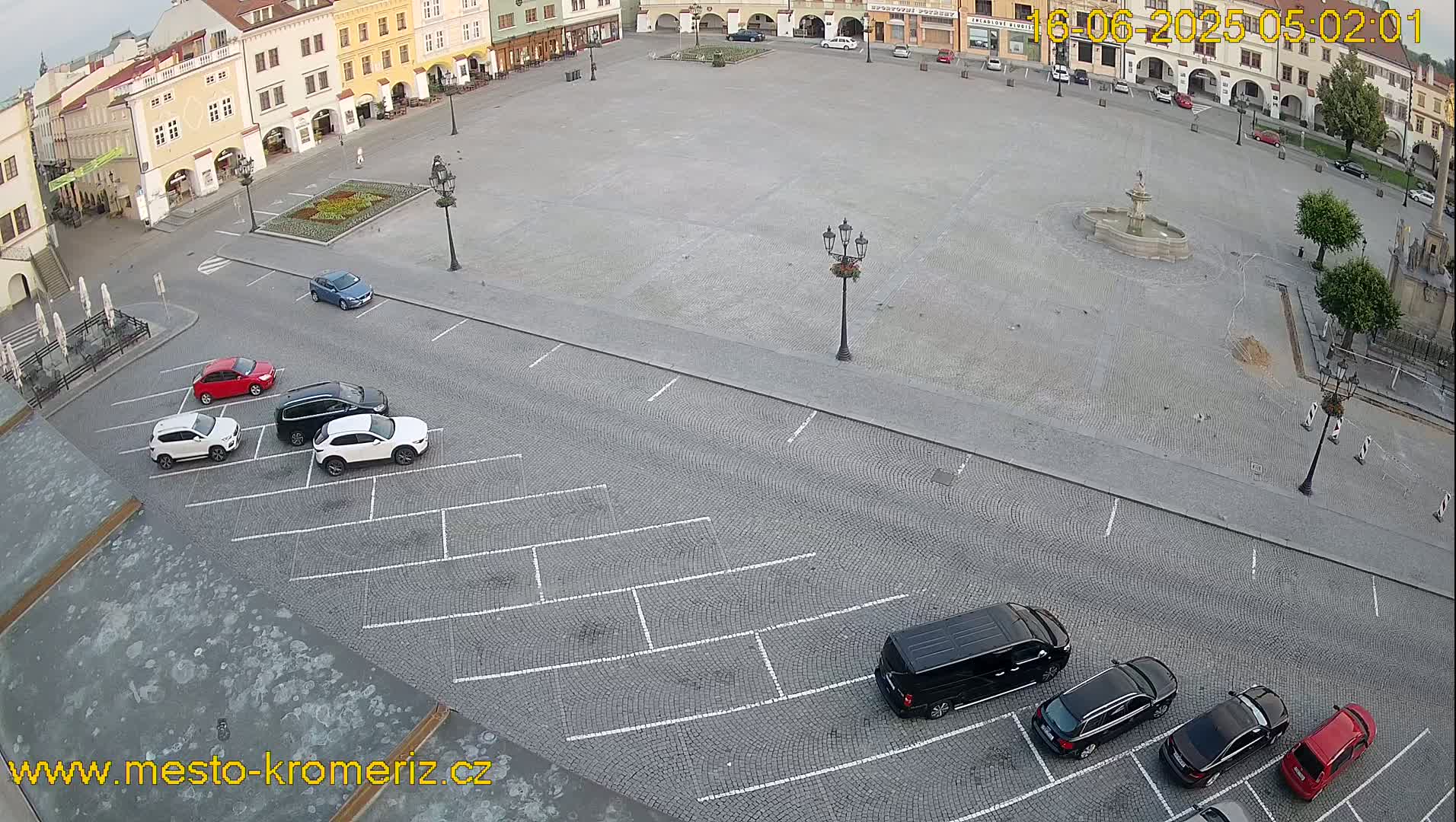 Kroměříž , (Velké náměstí ) Great Square East View Live Cam - Kromeriz, Zlin, Czechia