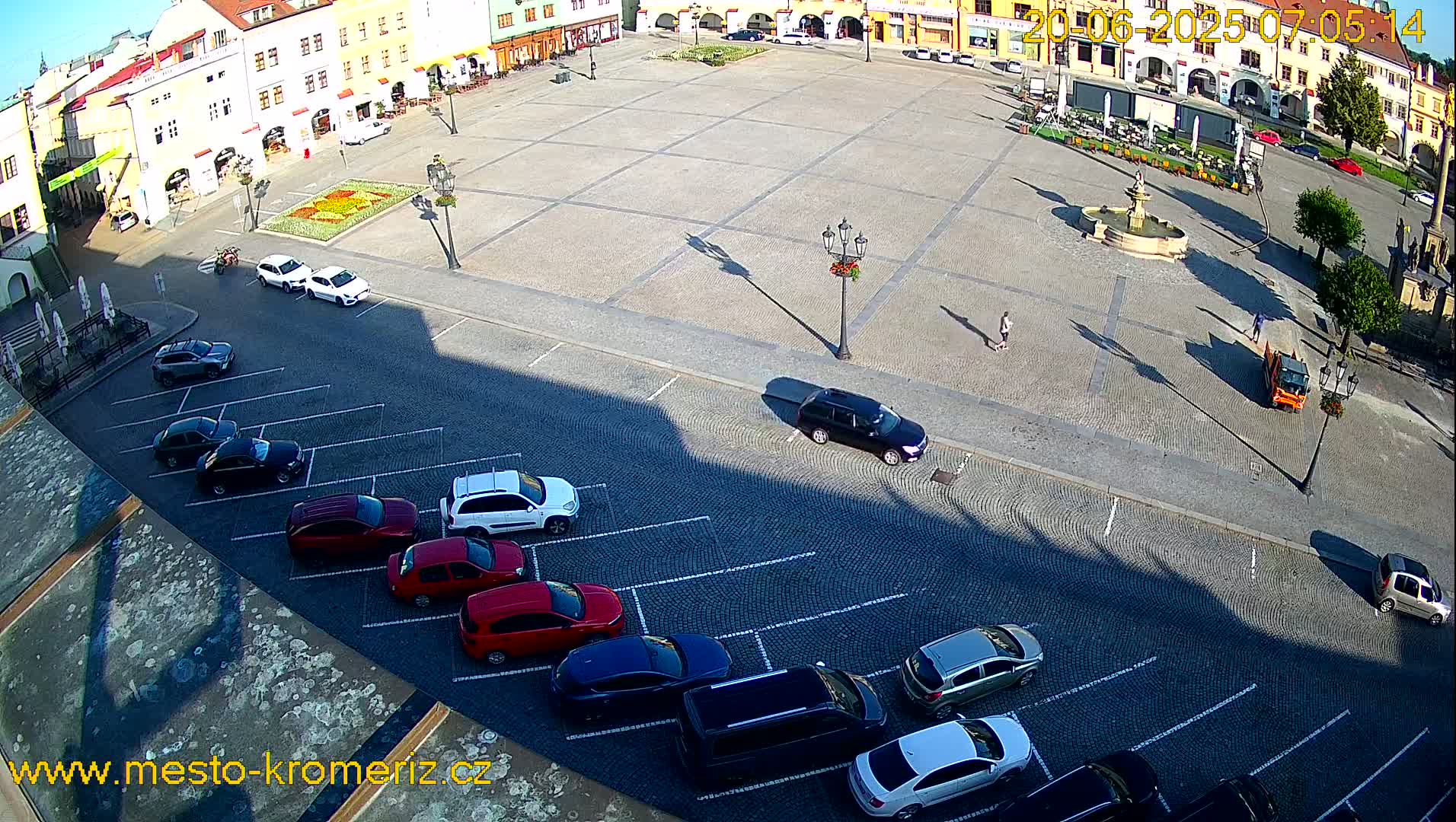 Kroměříž , (Velké náměstí ) Great Square East View Live Cam - Kromeriz, Zlin, Czechia