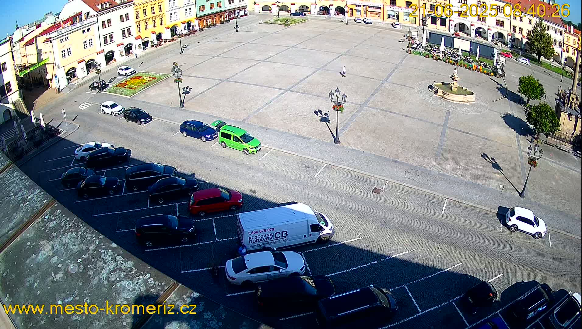 Kroměříž , (Velké náměstí ) Great Square East View Live Cam - Kromeriz, Zlin, Czechia