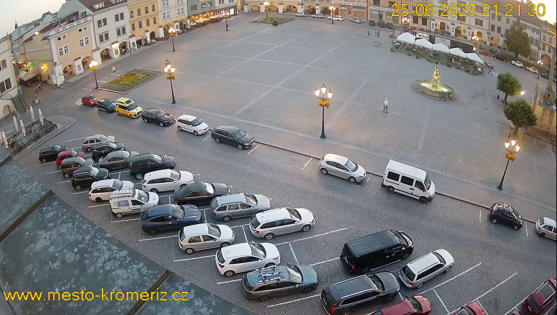Kroměříž , (Velké náměstí ) Great Square East View Live Cam - Kromeriz, Zlin, Czechia