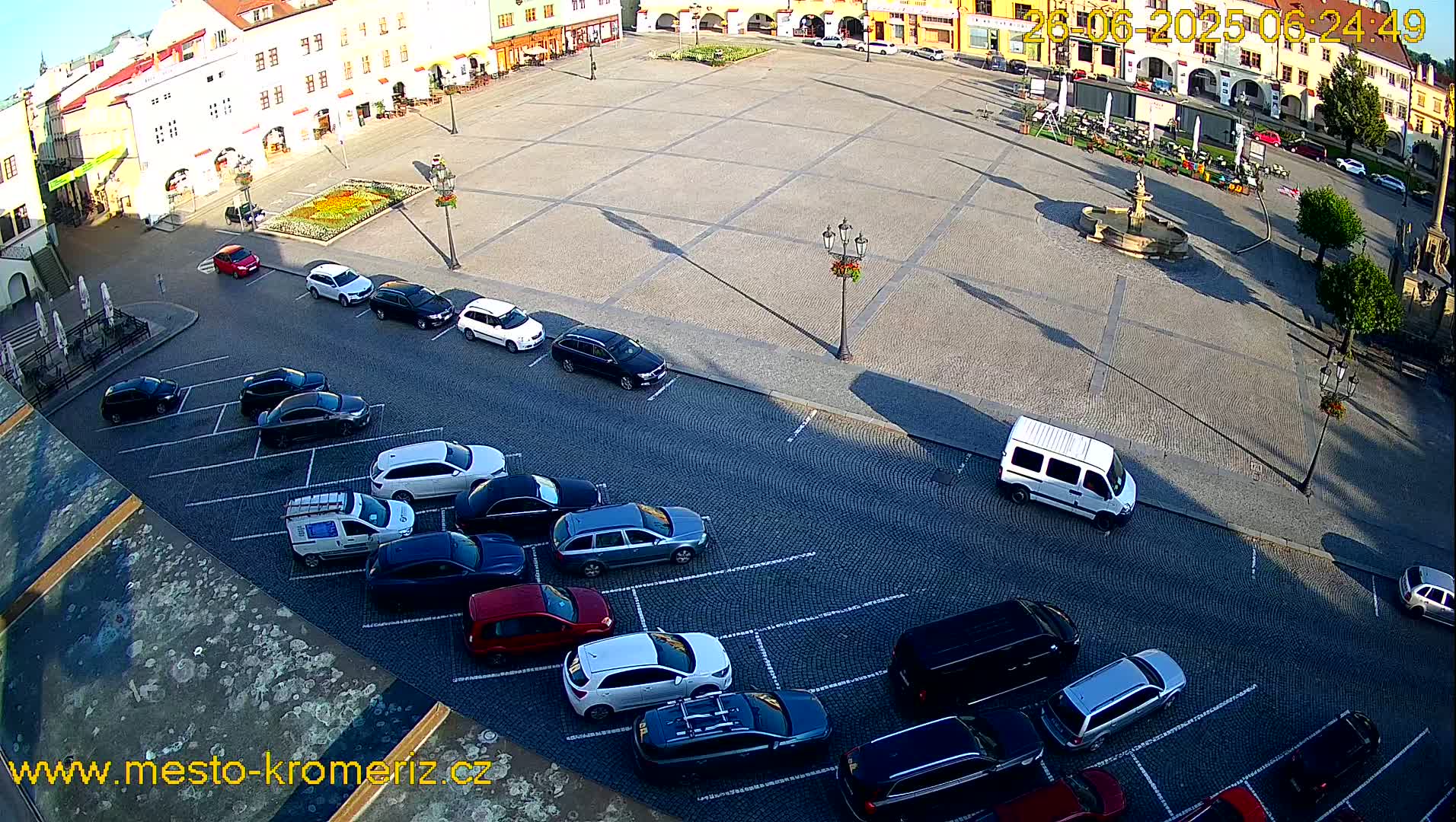 Kroměříž , (Velké náměstí ) Great Square East View Live Cam - Kromeriz, Zlin, Czechia
