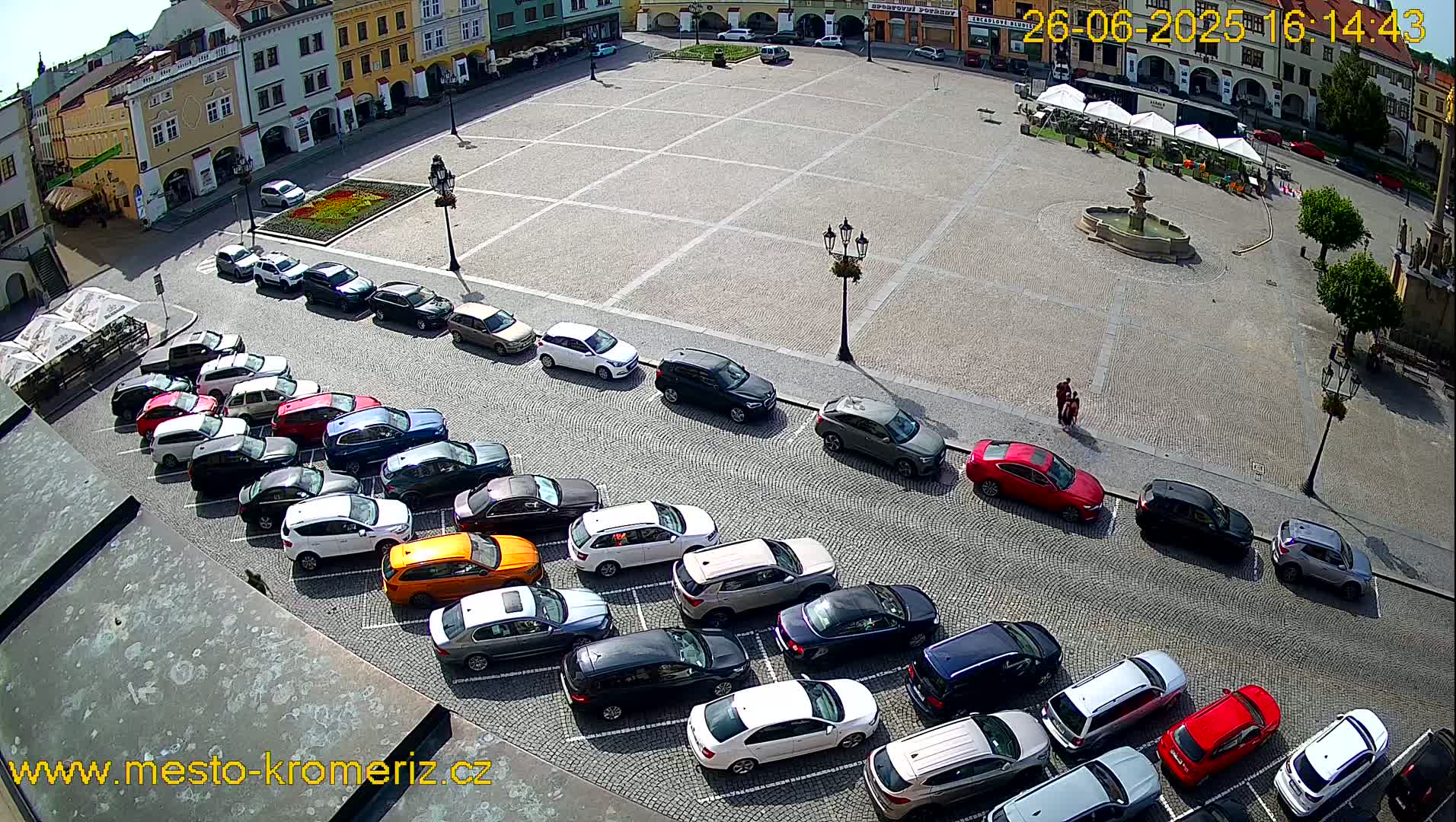 Kroměříž , (Velké náměstí ) Great Square East View Live Cam - Kromeriz, Zlin, Czechia