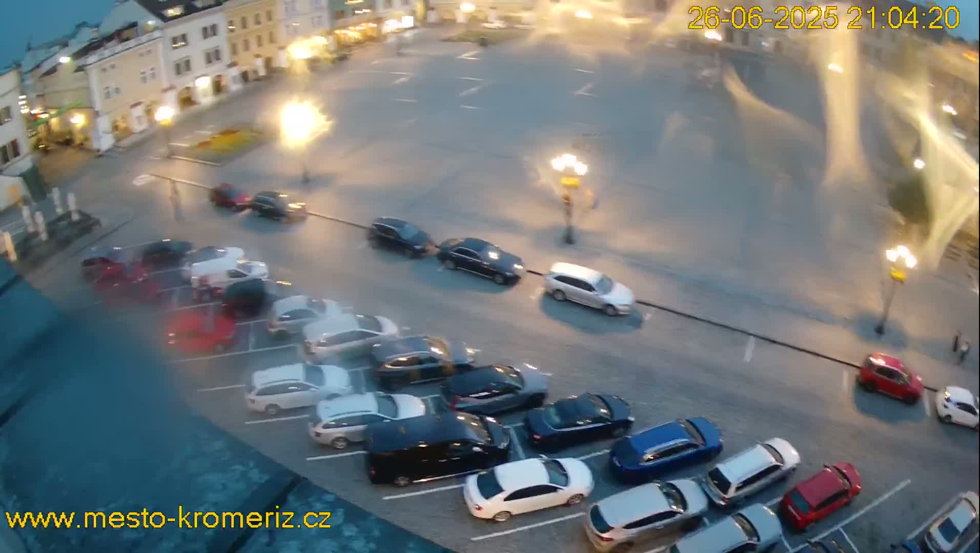 Kroměříž , (Velké náměstí ) Great Square East View Live Cam - Kromeriz, Zlin, Czechia