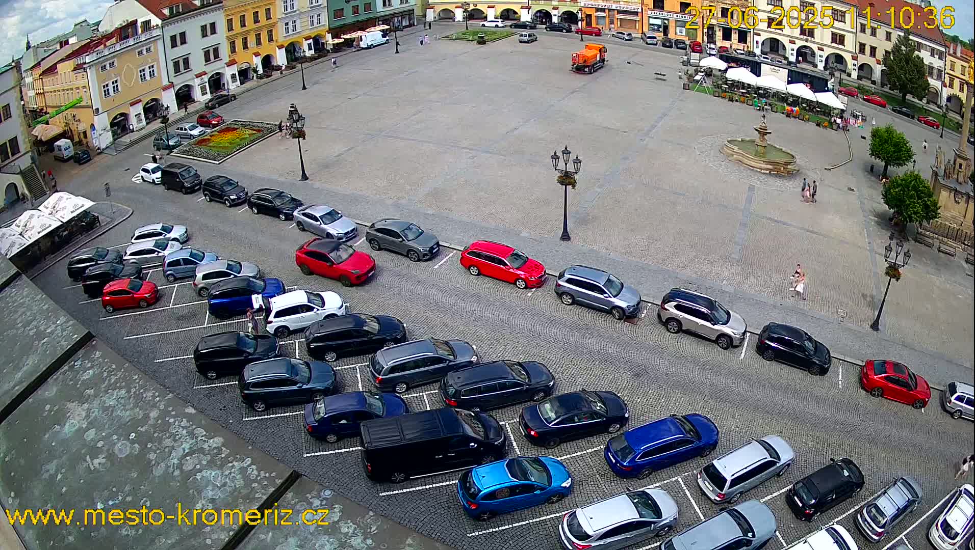 Kroměříž , (Velké náměstí ) Great Square East View Live Cam - Kromeriz, Zlin, Czechia