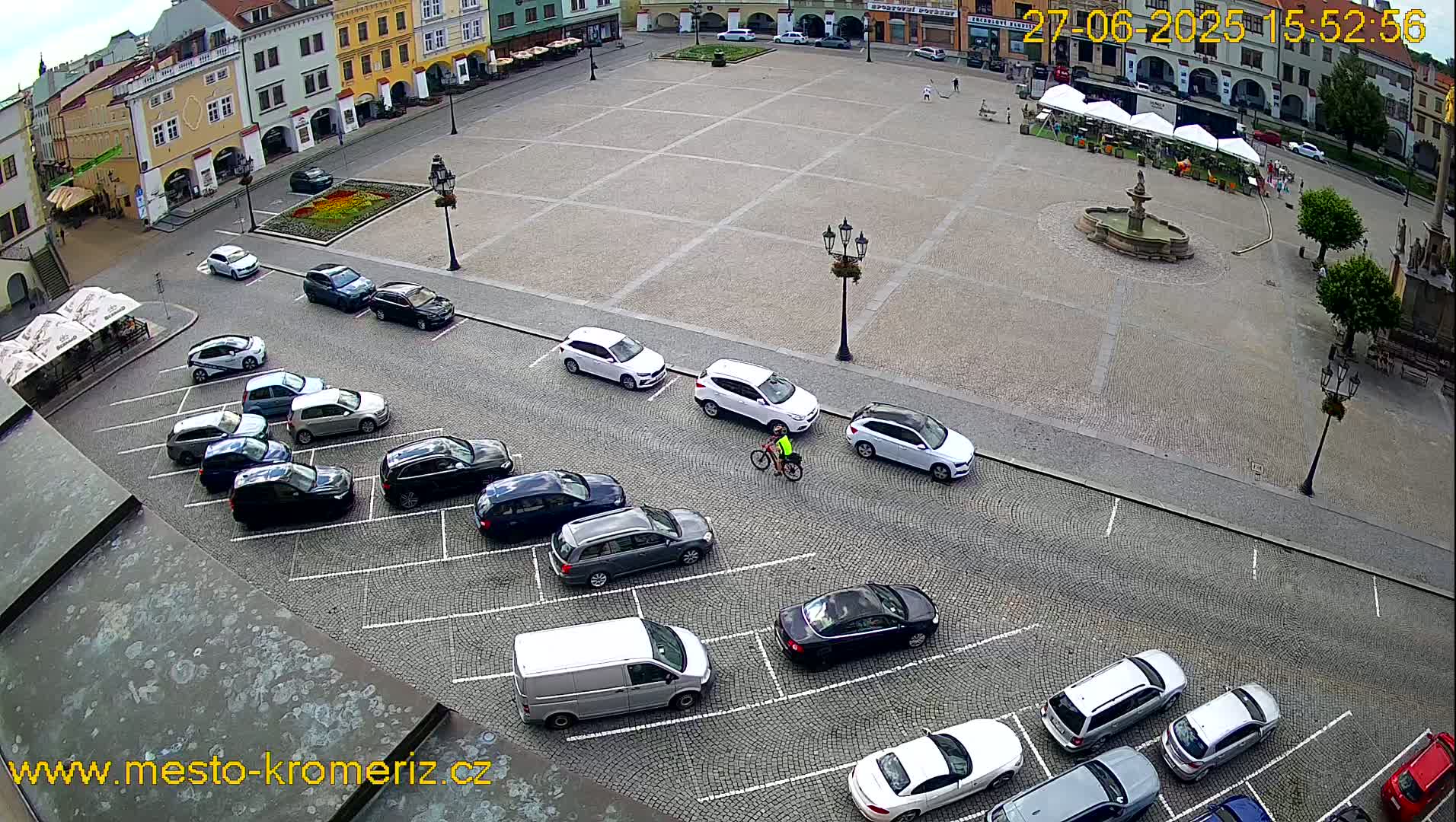 Kroměříž , (Velké náměstí ) Great Square East View Live Cam - Kromeriz, Zlin, Czechia