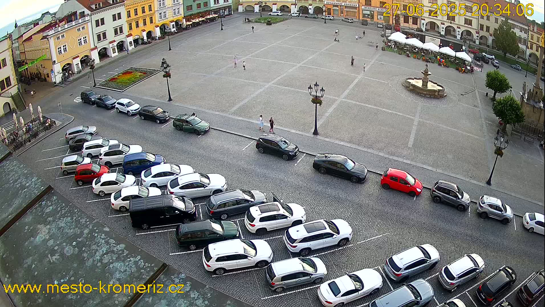 Kroměříž , (Velké náměstí ) Great Square East View Live Cam - Kromeriz, Zlin, Czechia