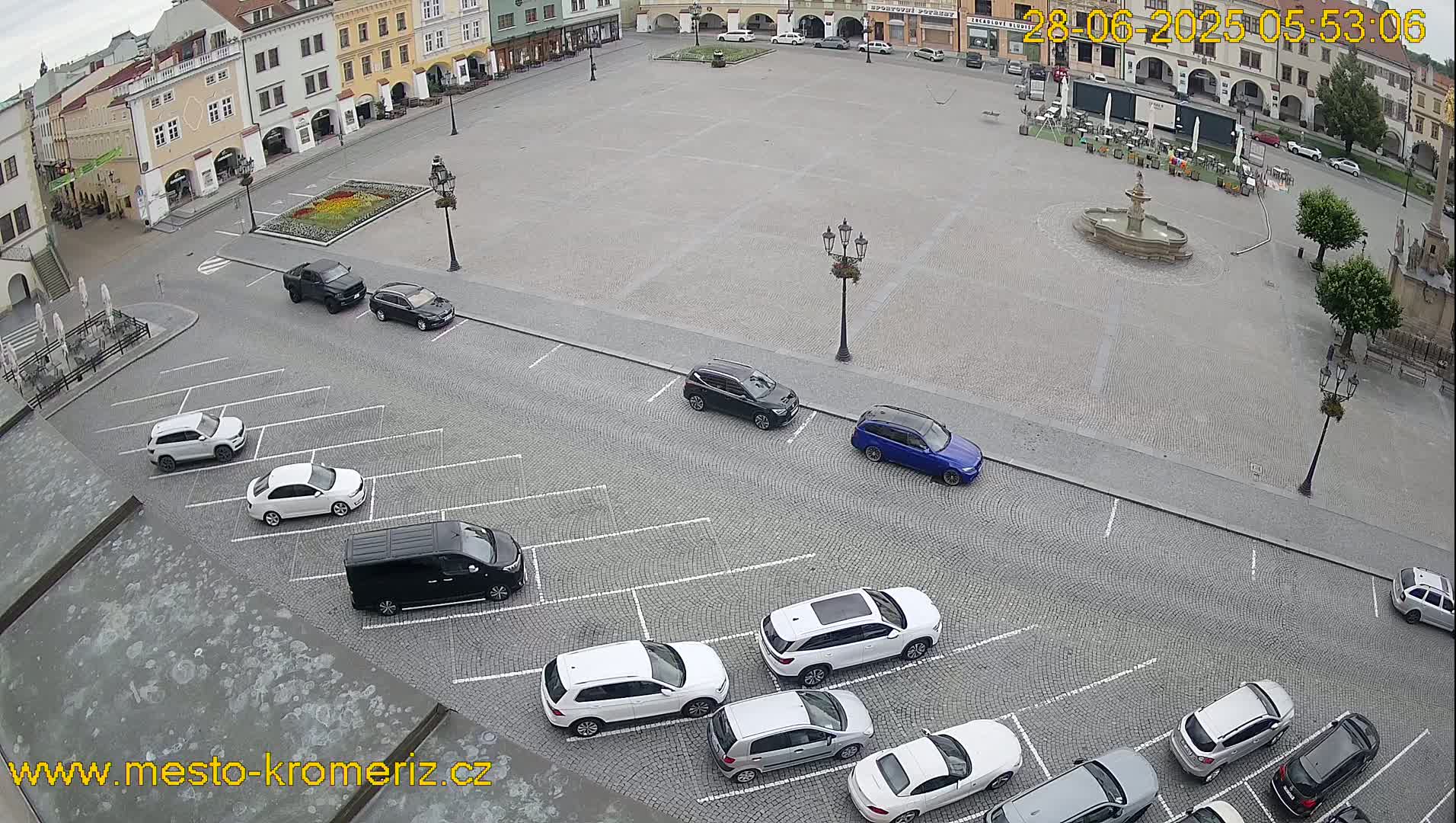 Kroměříž , (Velké náměstí ) Great Square East View Live Cam - Kromeriz, Zlin, Czechia