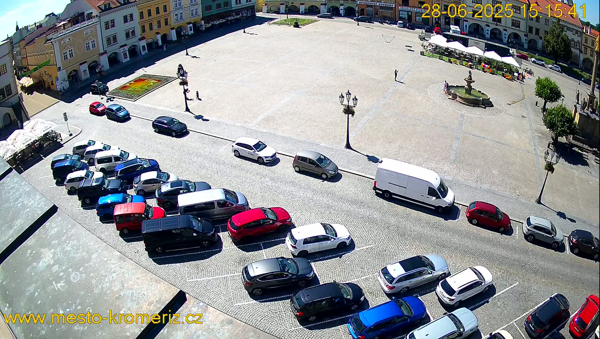 Kroměříž , (Velké náměstí ) Great Square East View Live Cam - Kromeriz, Zlin, Czechia