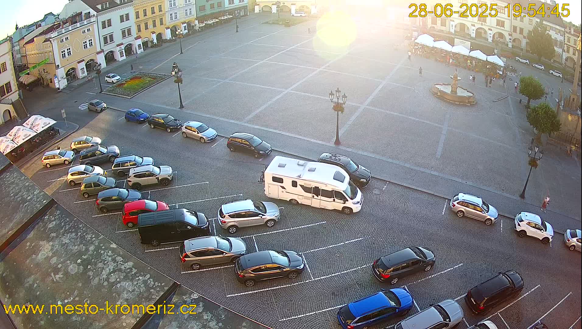 Kroměříž , (Velké náměstí ) Great Square East View Live Cam - Kromeriz, Zlin, Czechia