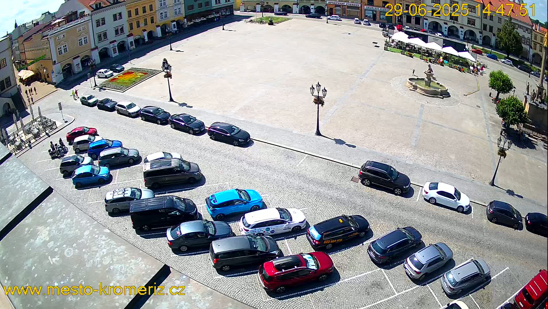 Kroměříž , (Velké náměstí ) Great Square East View Live Cam - Kromeriz, Zlin, Czechia
