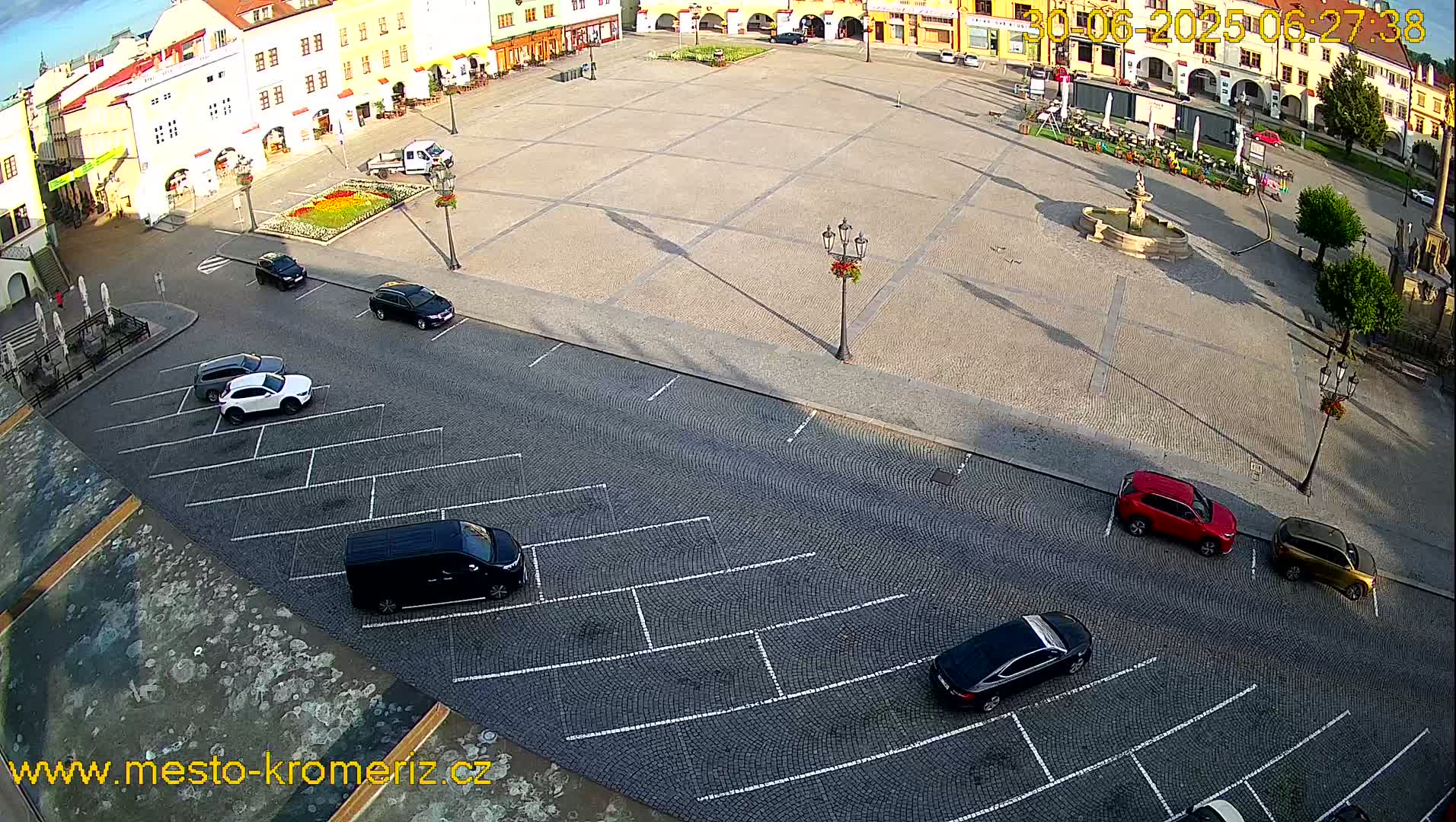 Kroměříž , (Velké náměstí ) Great Square East View Live Cam - Kromeriz, Zlin, Czechia