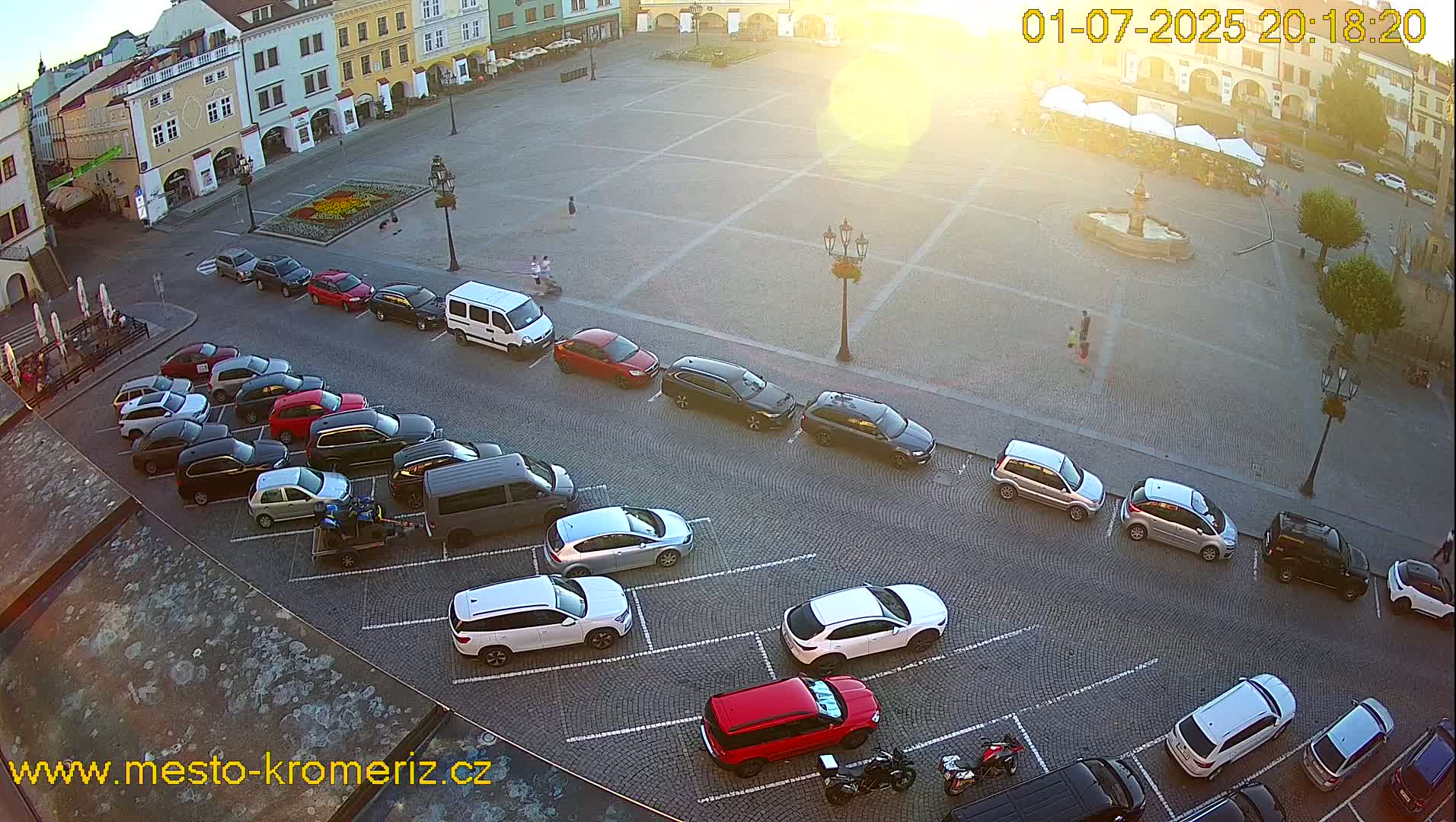 Kroměříž , (Velké náměstí ) Great Square East View Live Cam - Kromeriz, Zlin, Czechia