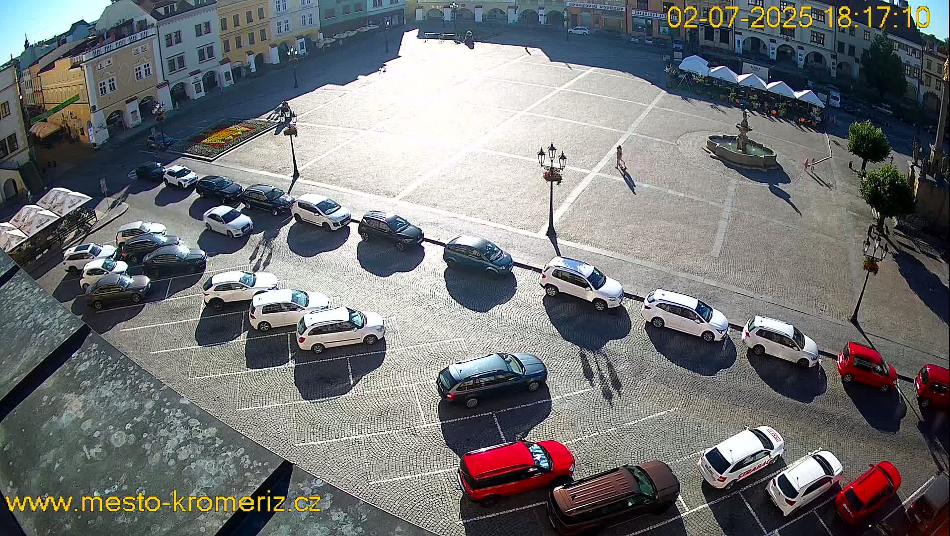 Kroměříž , (Velké náměstí ) Great Square East View Live Cam - Kromeriz, Zlin, Czechia